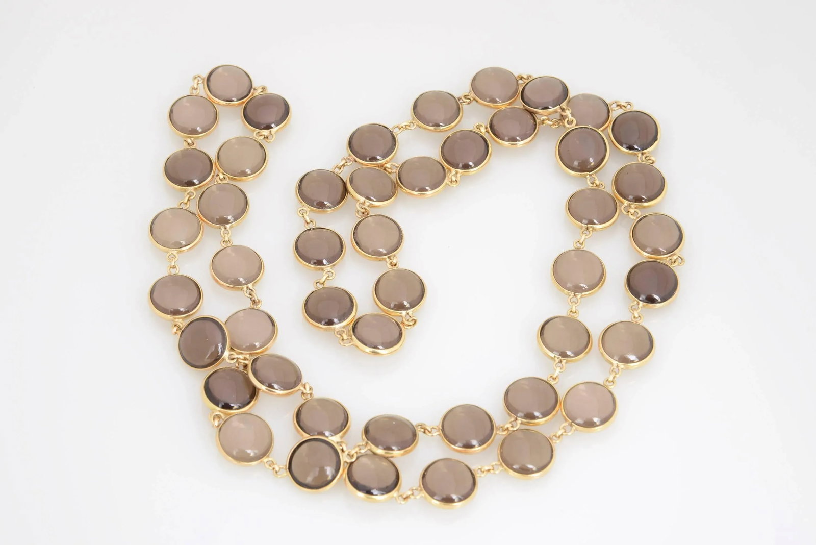 Smoky Topaz 18k Gold Necklace - 4