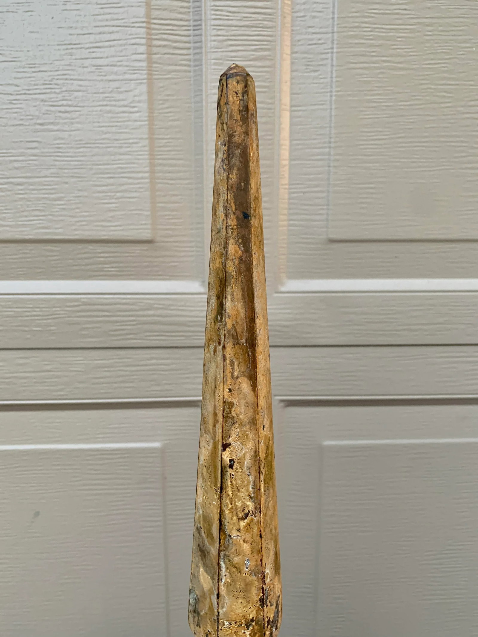 Weathered Cast Iron Garden Finials, a Decorative Pair - 12