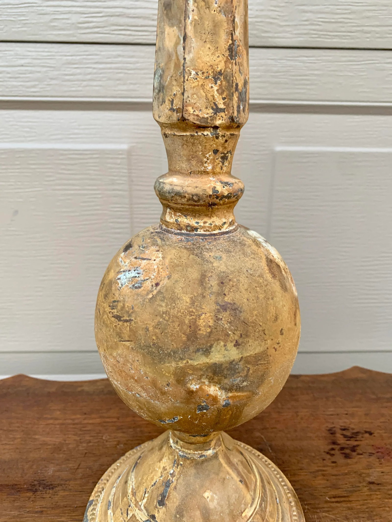 Weathered Cast Iron Garden Finials, a Decorative Pair - 13