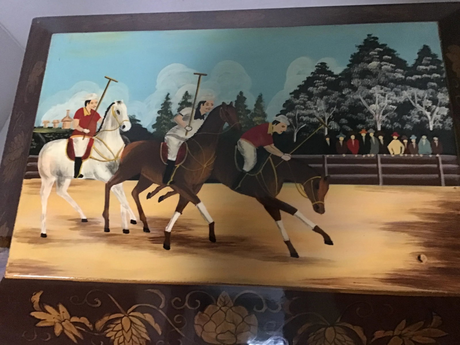 Mid 20th Century Ralph Lauren Style Polo Match Wood Box - 10