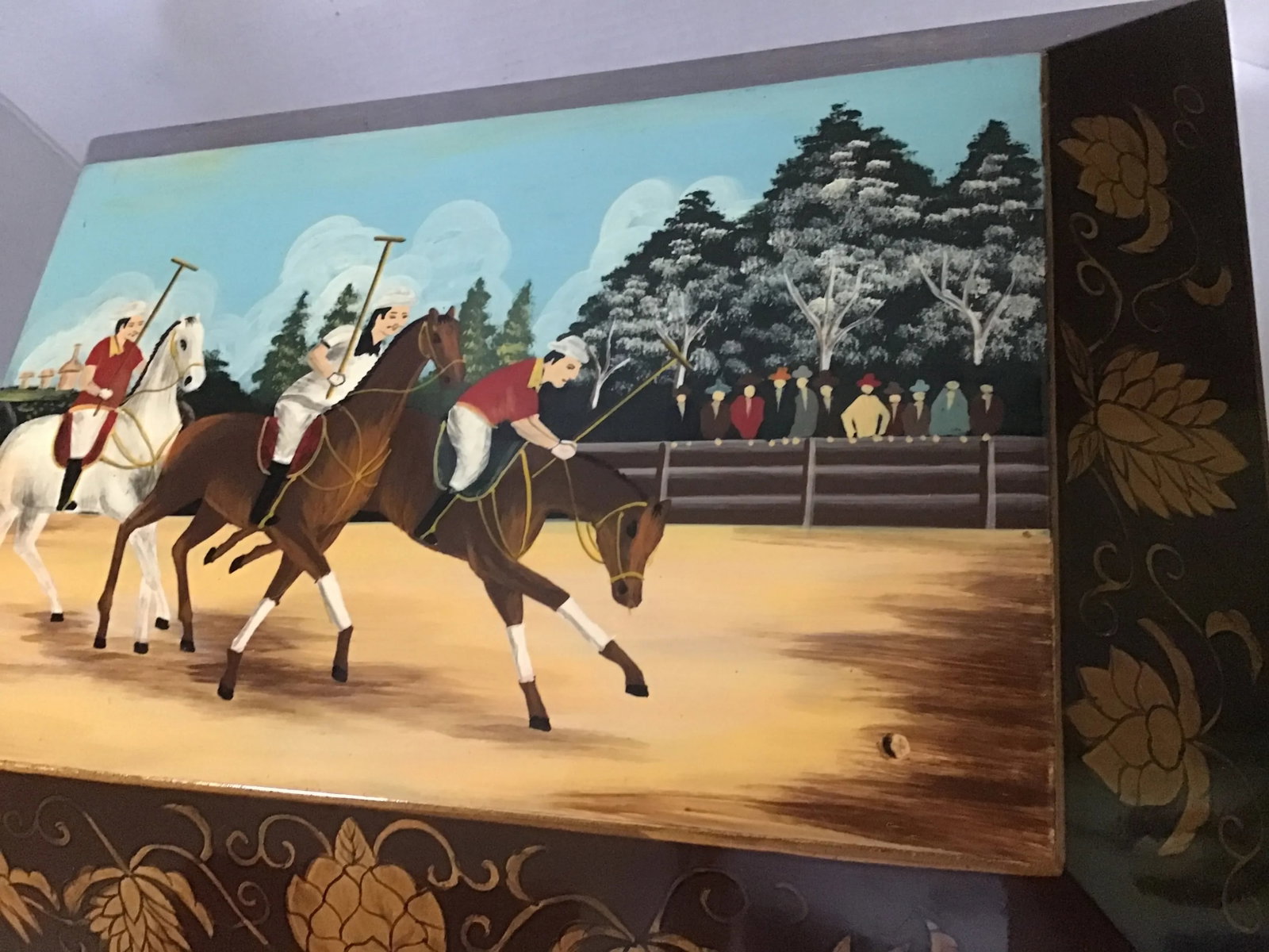 Mid 20th Century Ralph Lauren Style Polo Match Wood Box - 12