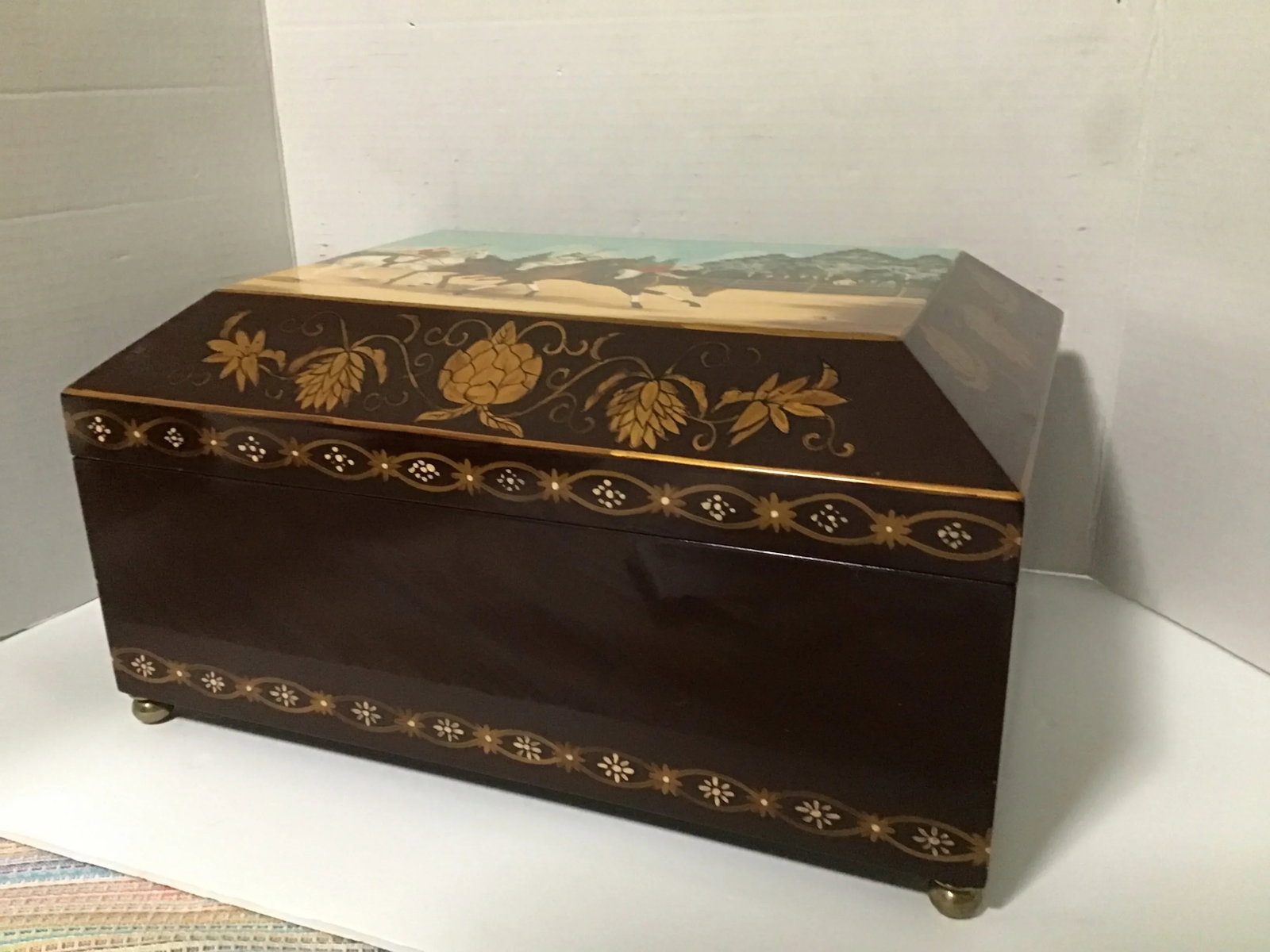 Mid 20th Century Ralph Lauren Style Polo Match Wood Box - 2
