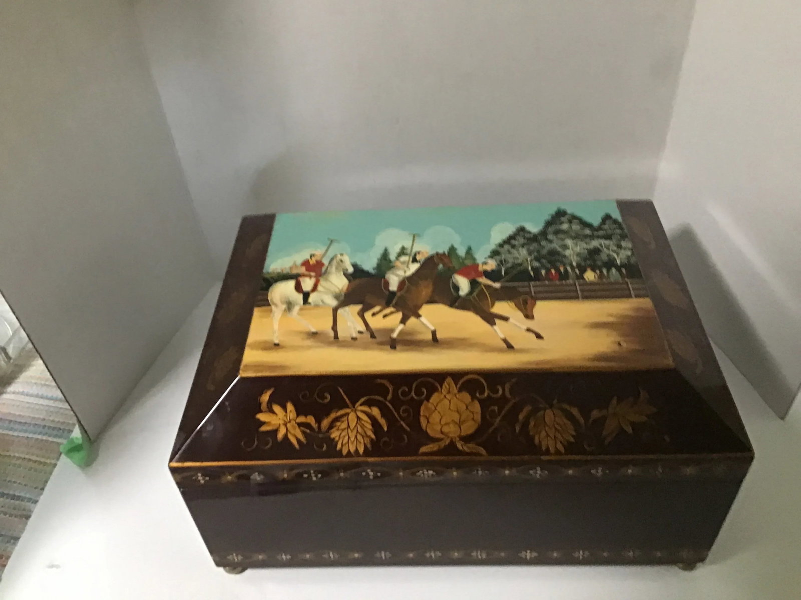 Mid 20th Century Ralph Lauren Style Polo Match Wood Box - 6