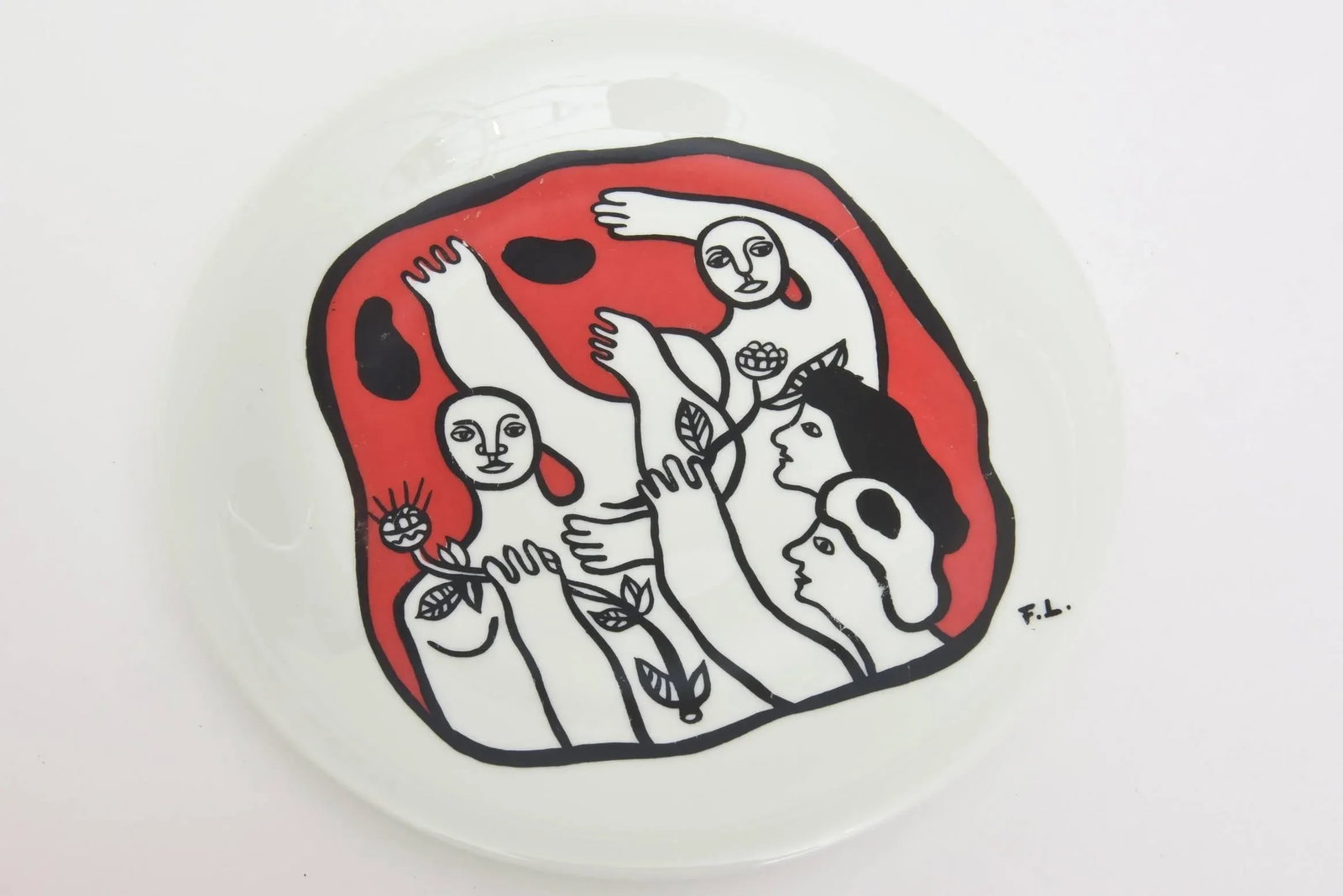 Vintage After Fernand Leger French Limoges Porcelain Plates - Set of Four Acrobat Series - 2