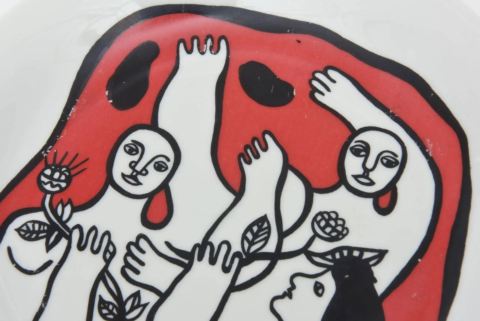 Vintage After Fernand Leger French Limoges Porcelain Plates - Set of Four Acrobat Series - 6