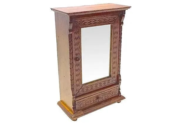Antique Small Sample Armoire Jewelry Box - 3