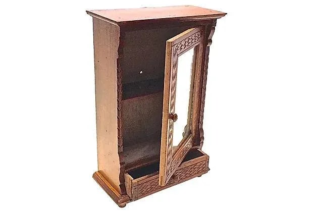 Antique Small Sample Armoire Jewelry Box - 4