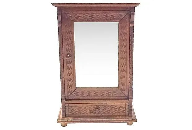 Antique Small Sample Armoire Jewelry Box - 6