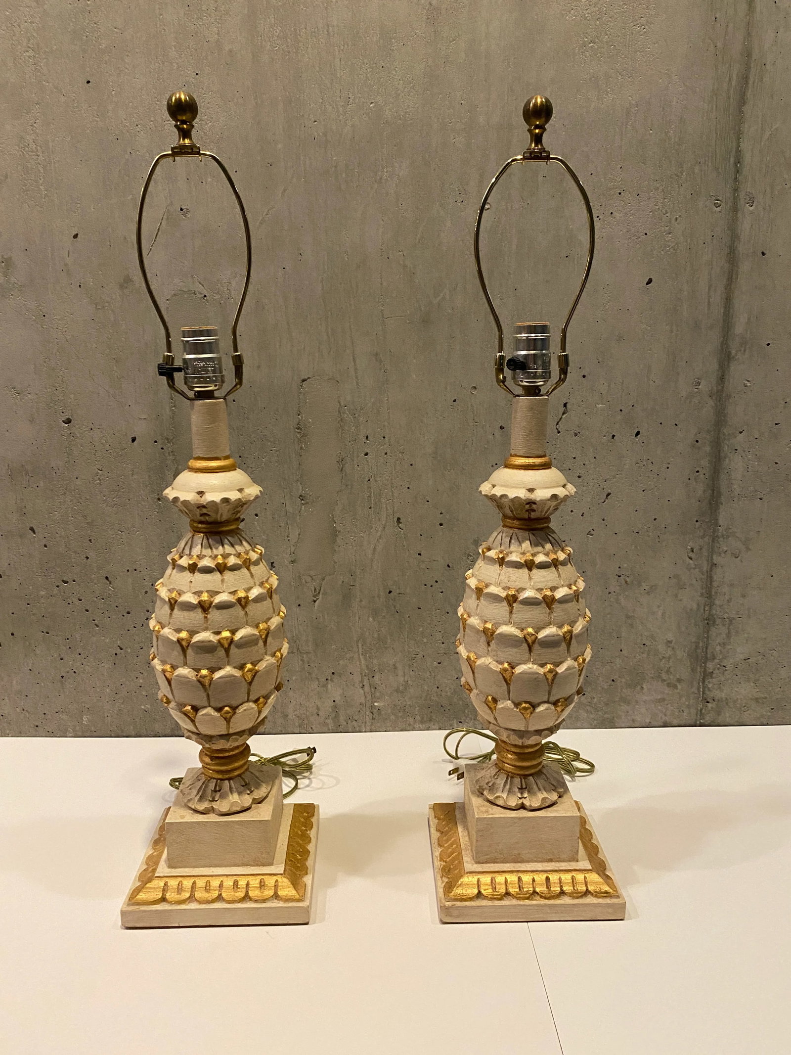 1970s Baker Furniture Pineapple Lamp, Made in Italy - a Pair - 3