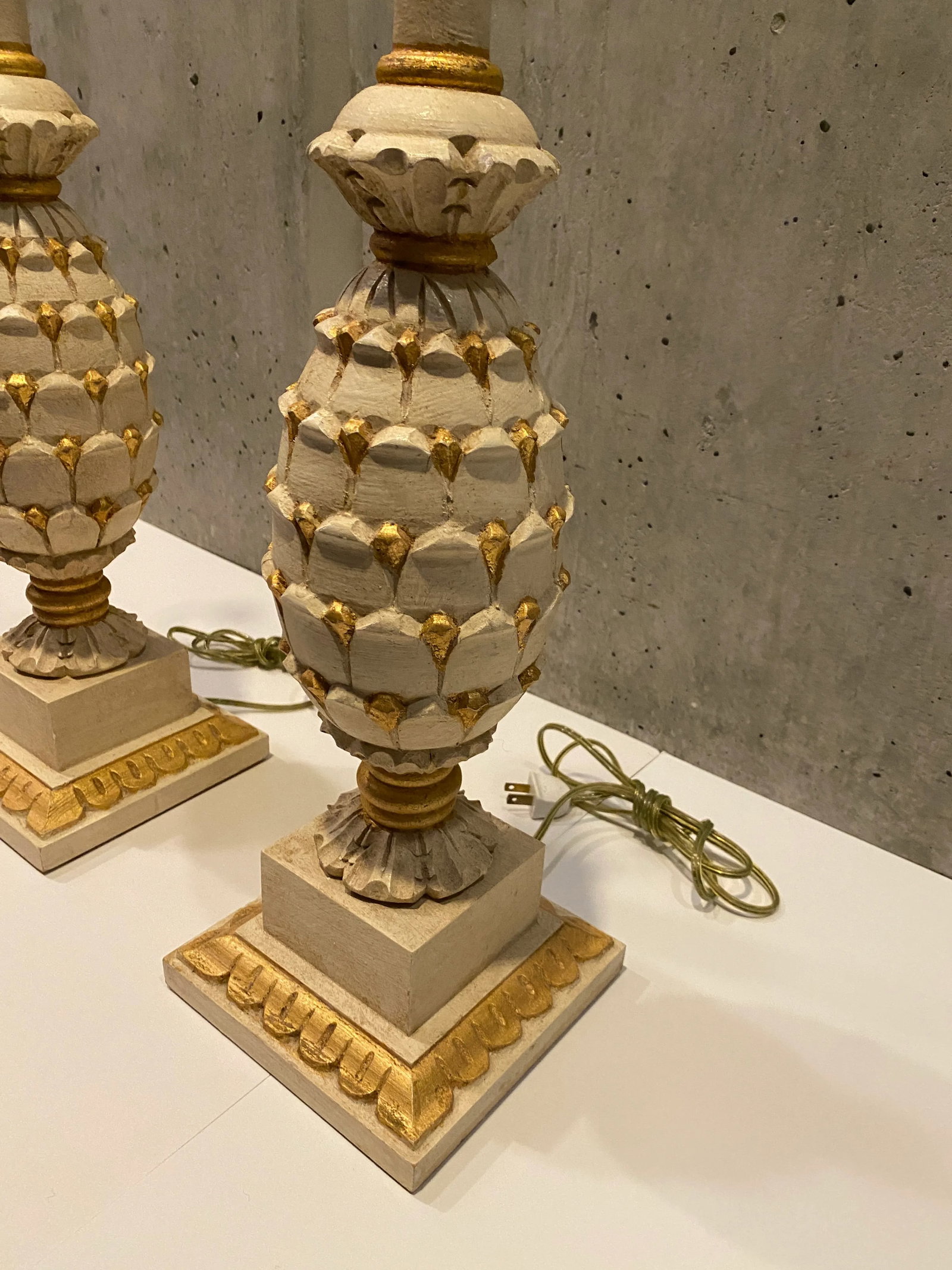 1970s Baker Furniture Pineapple Lamp, Made in Italy - a Pair - 4