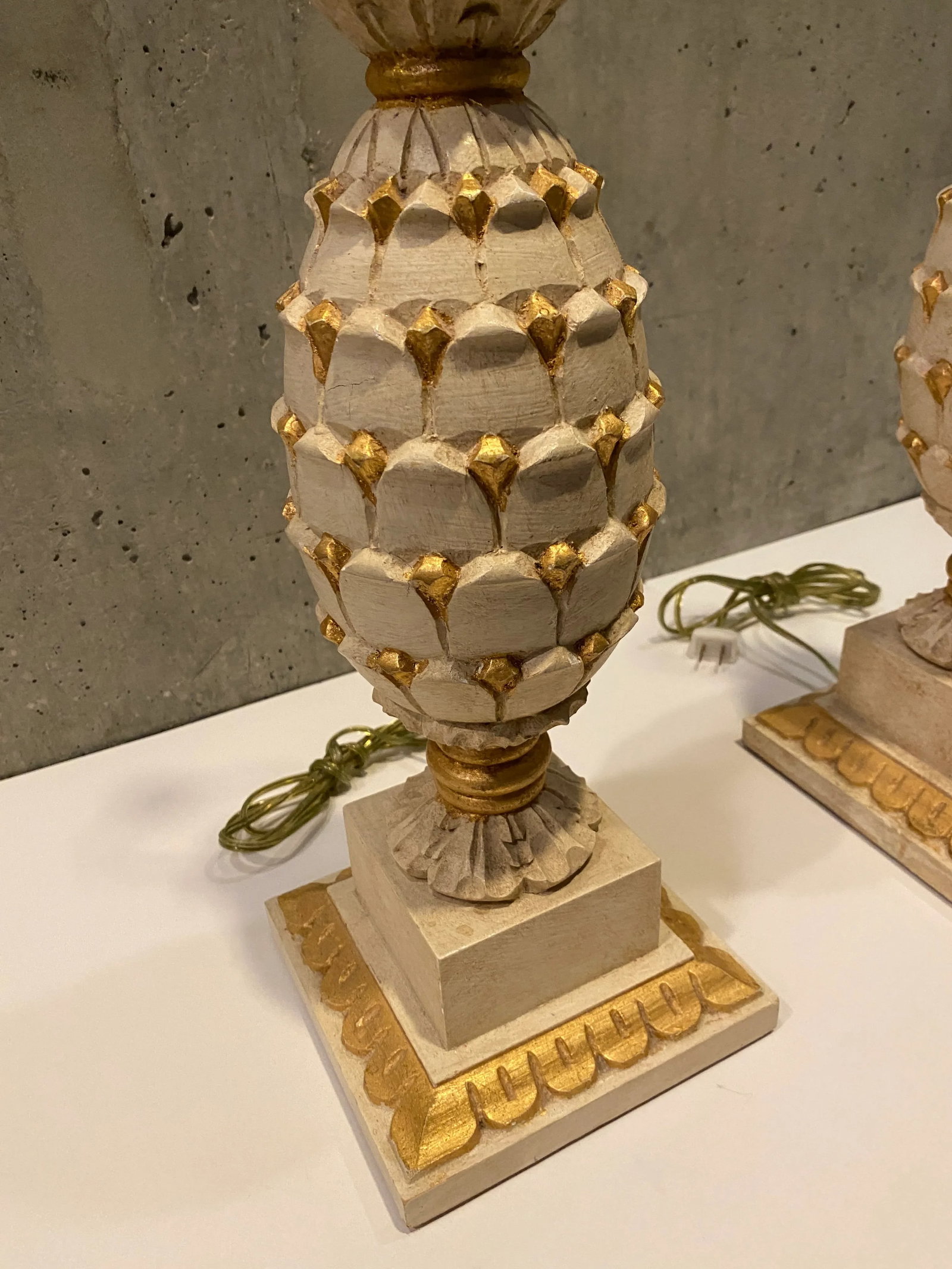 1970s Baker Furniture Pineapple Lamp, Made in Italy - a Pair - 5