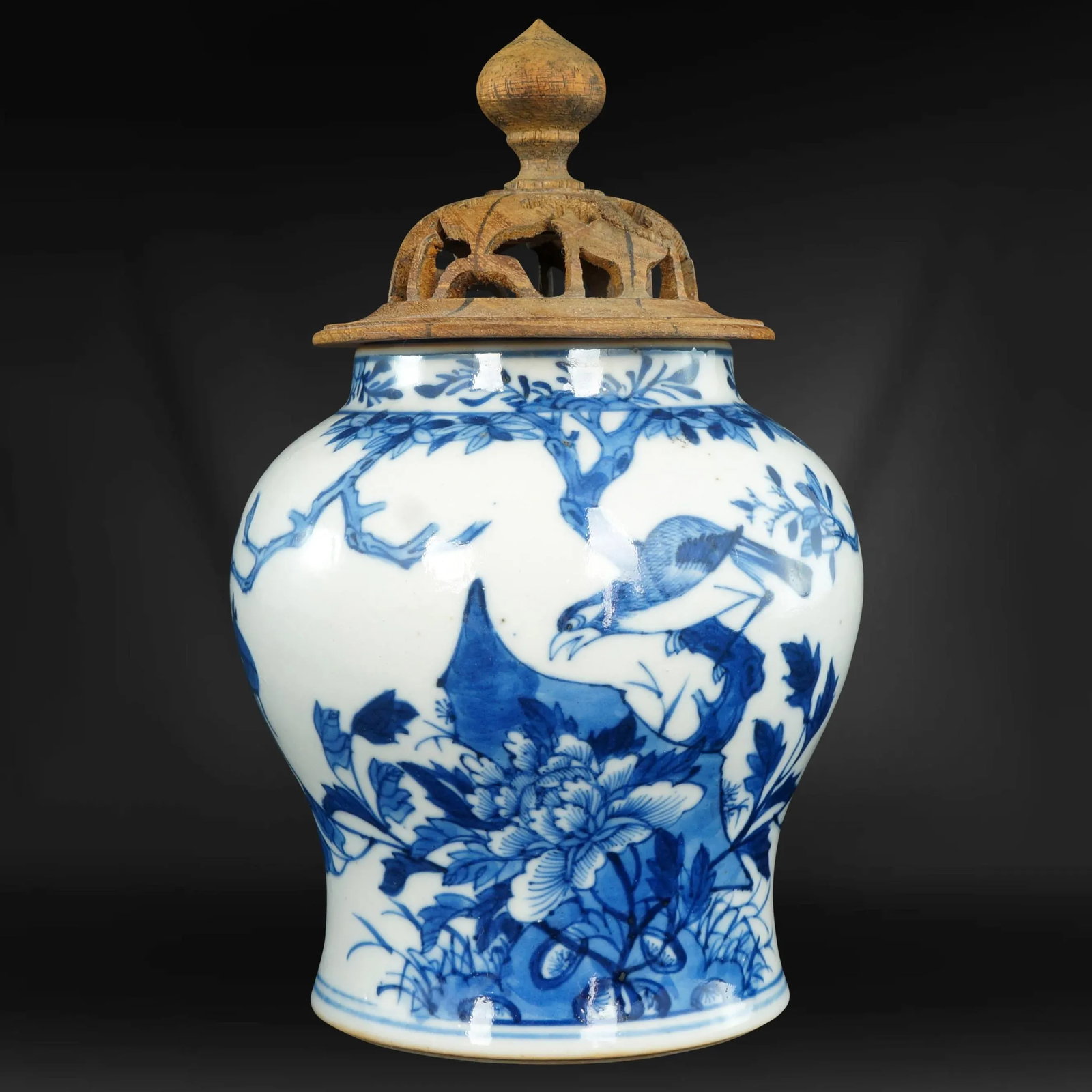 Chinese Ginger Jar Bird Motif 19th Century - 13