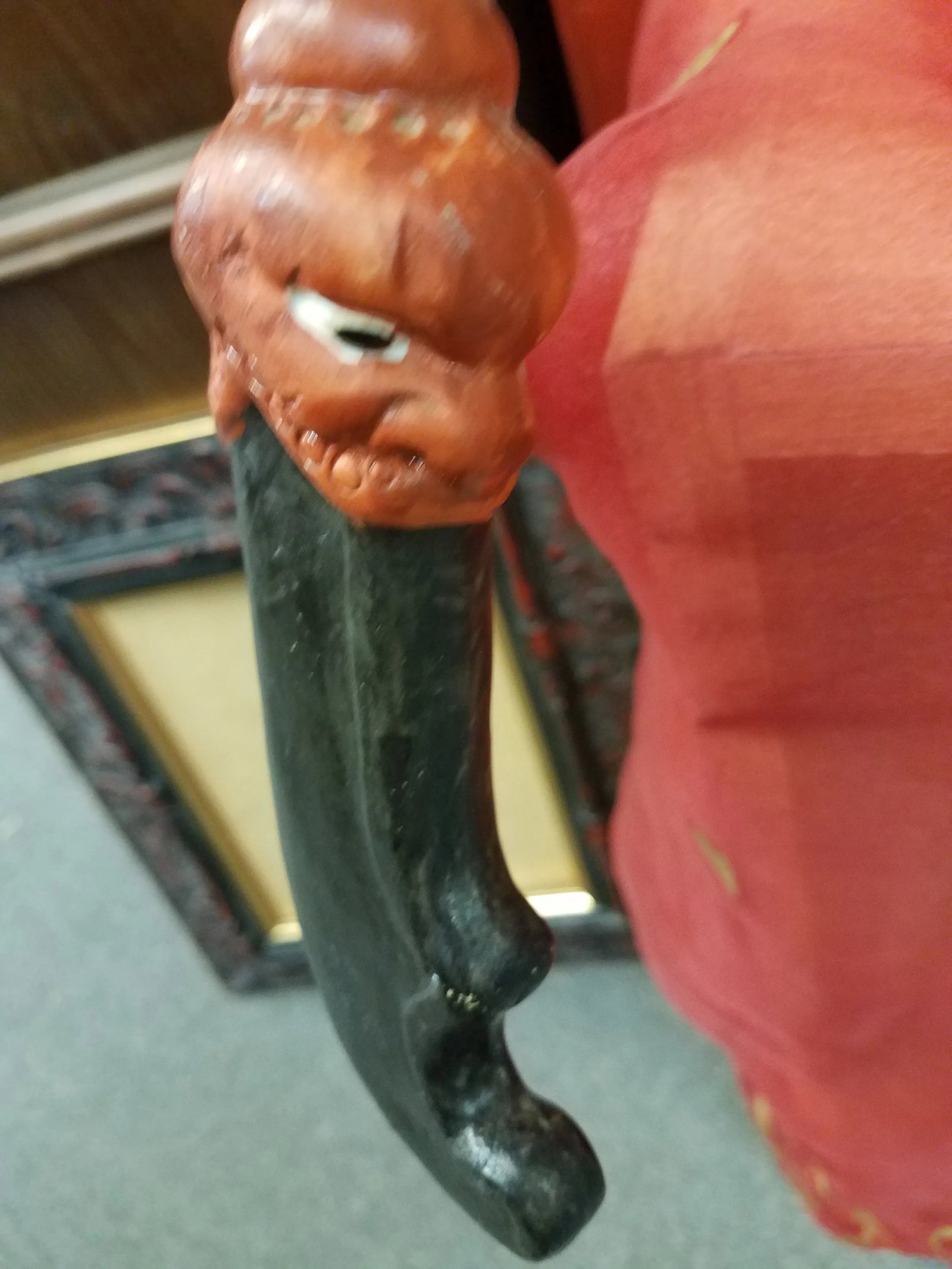 Mid-Century Chinese Porcelain Warrior Large Statue - 10
