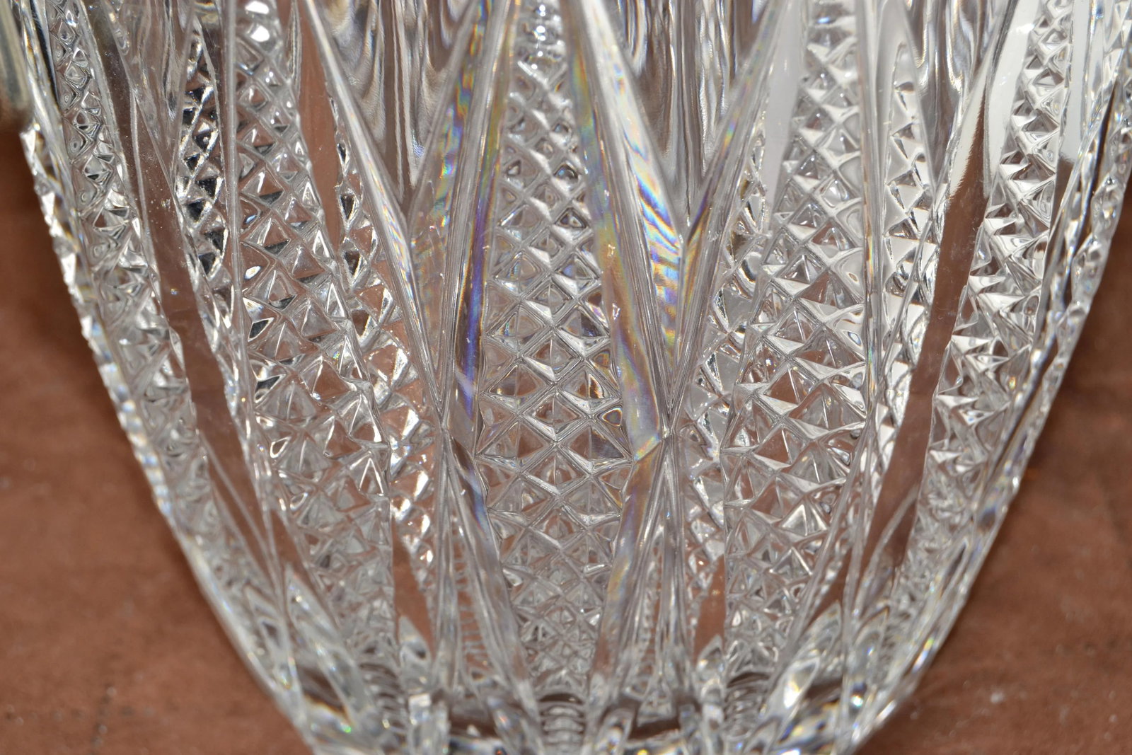 Art Deco French 1940 Silver Plate Heavy Cut Crystal Champagne Wine Cooler Bucket - 7