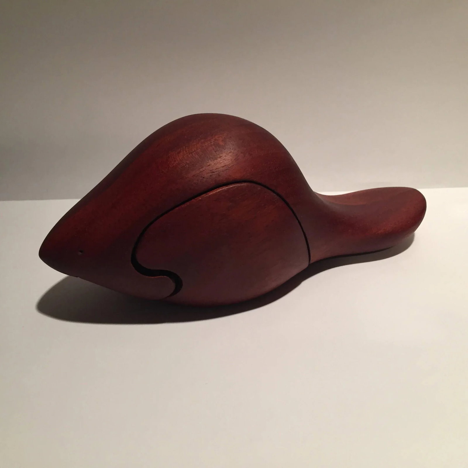 Deborah Bump Hand Carved Wood Jewelry Box Sculpture - 7