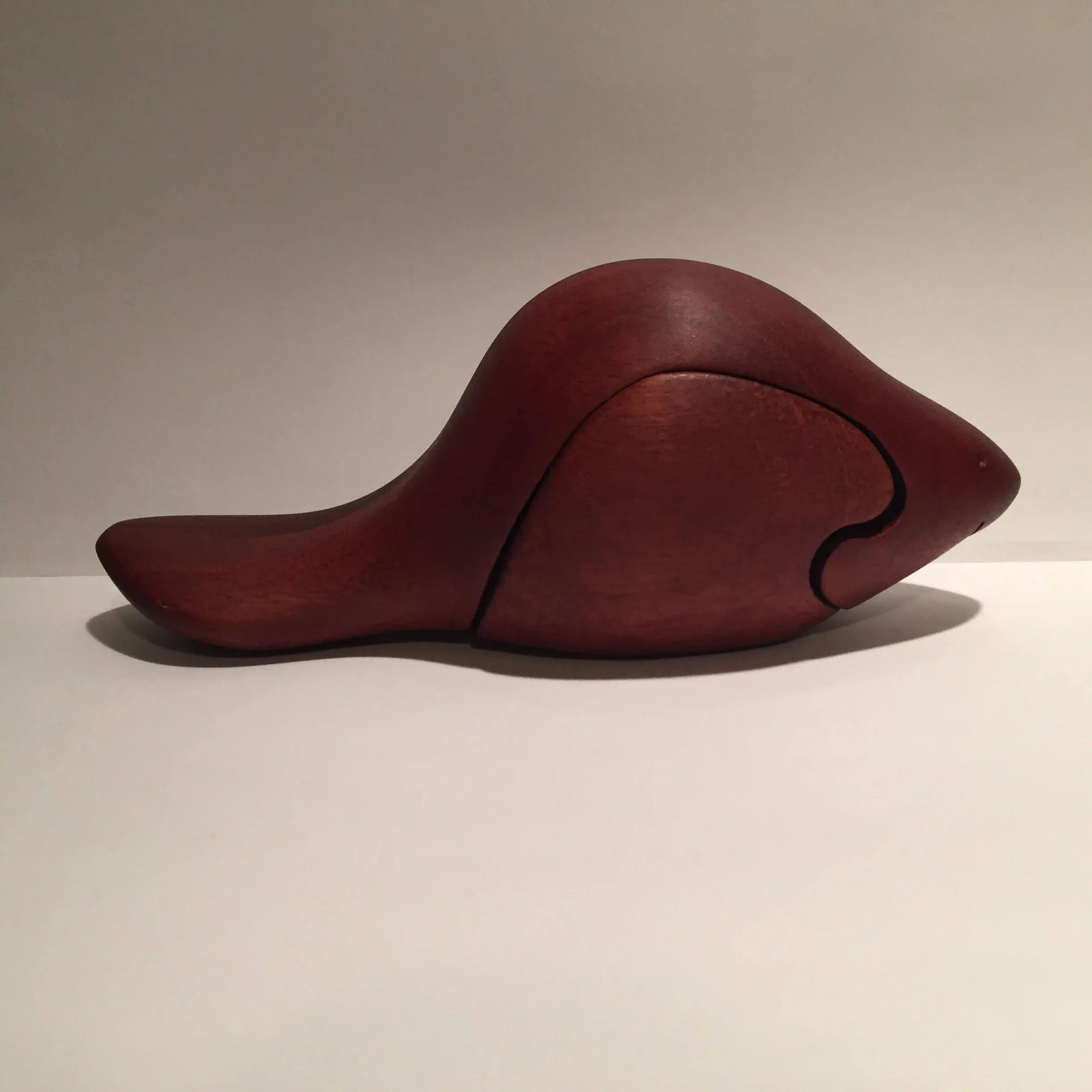 Deborah Bump Hand Carved Wood Jewelry Box Sculpture - 9