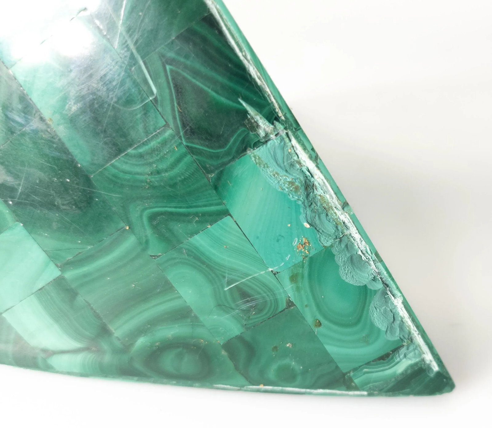 20th Century Decorative Malachite Stone Mineral Pyramid - 10