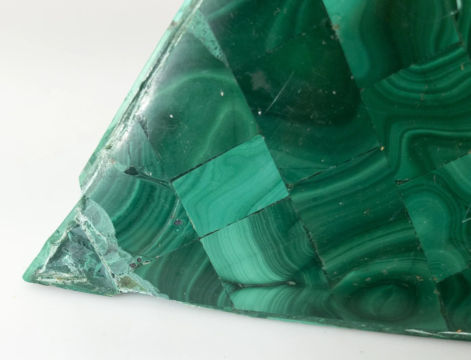 20th Century Decorative Malachite Stone Mineral Pyramid - 9