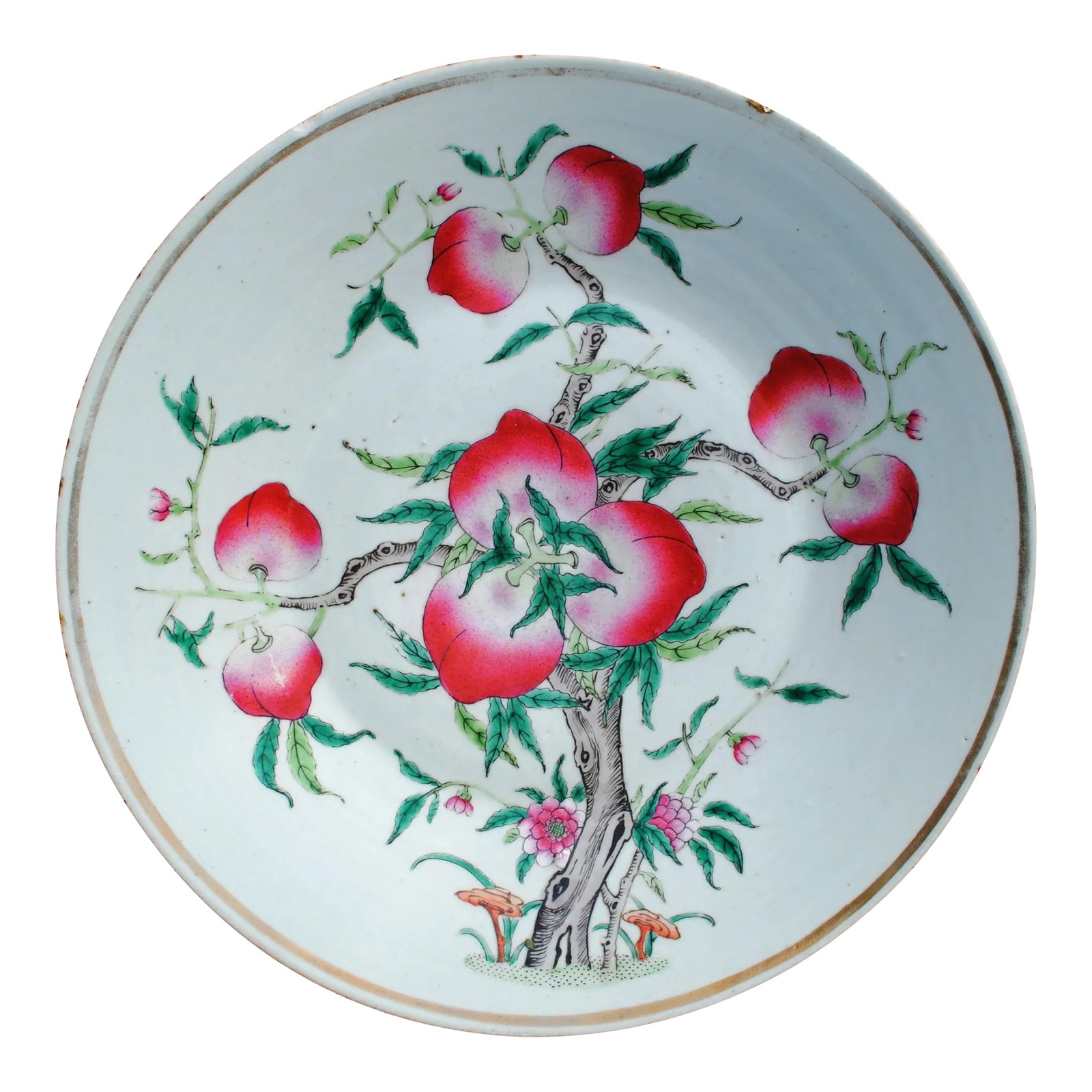 Early 20th Century Antique Chinese Famille Rose Tree Porcelain Platter (1 of 8)