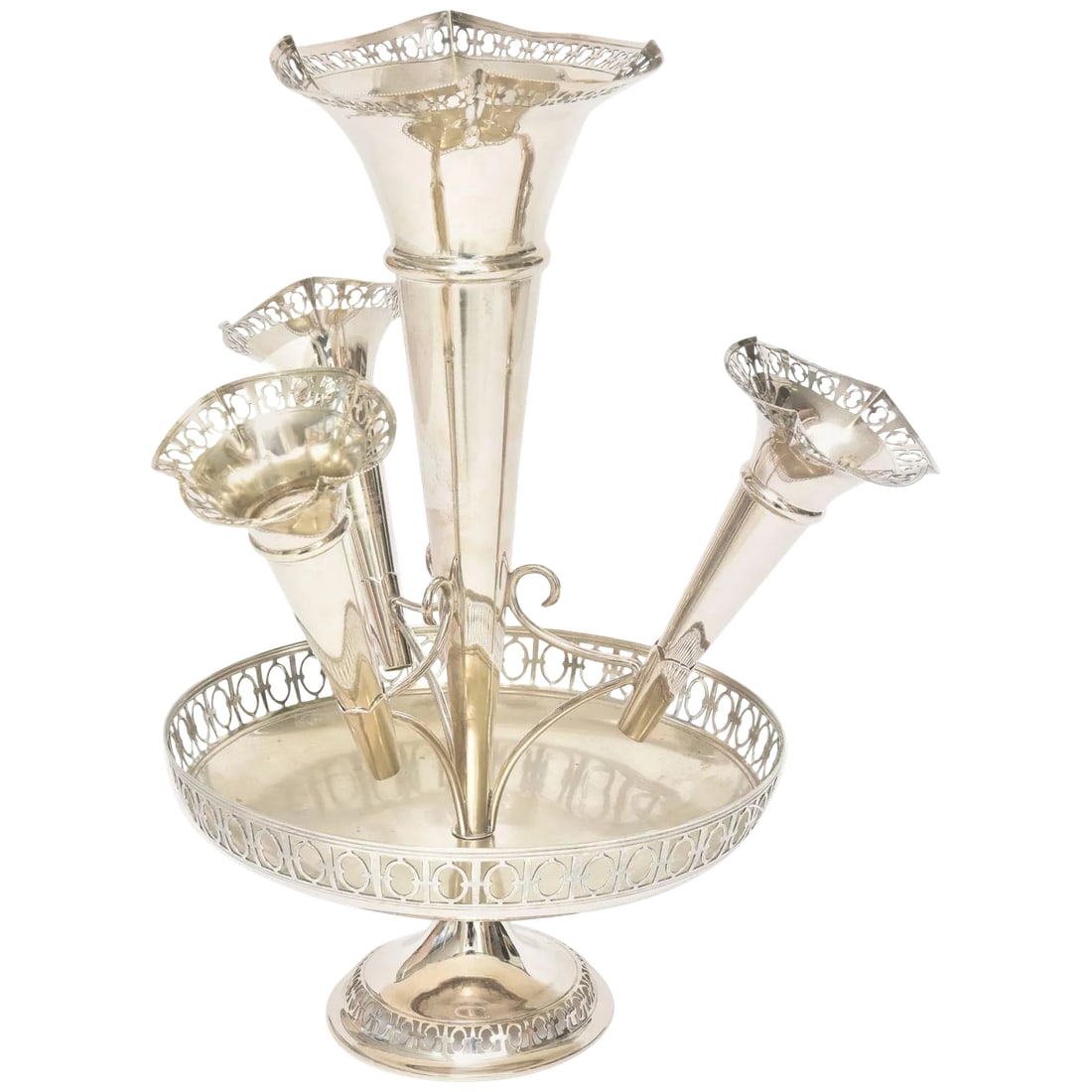 20th Century English Traditional Silver Plate Epergne Centerpiece (1 of 10)