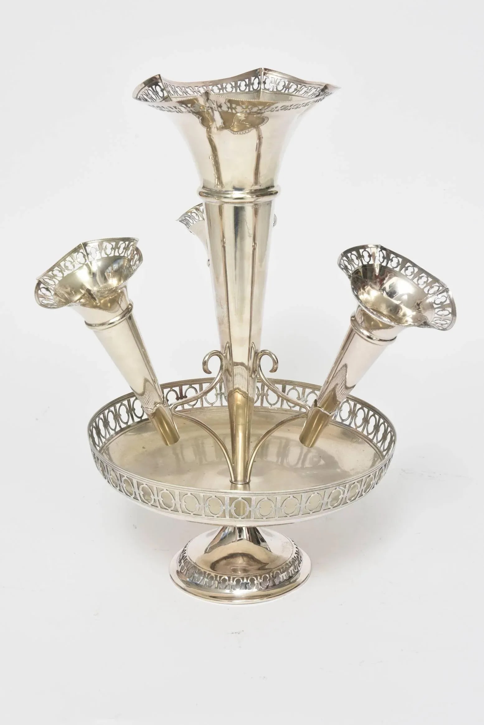 20th Century English Traditional Silver Plate Epergne Centerpiece - 2