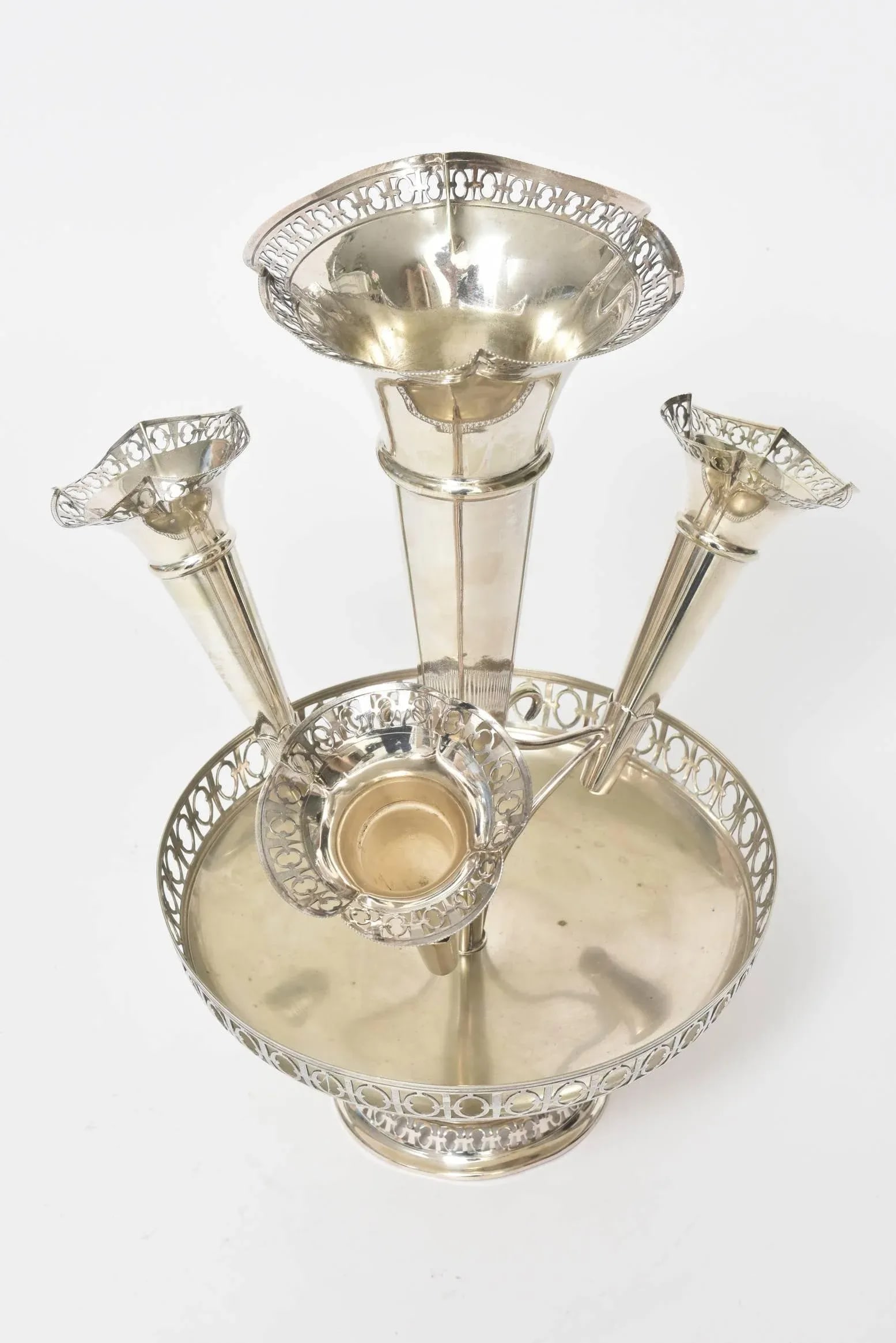 20th Century English Traditional Silver Plate Epergne Centerpiece - 5