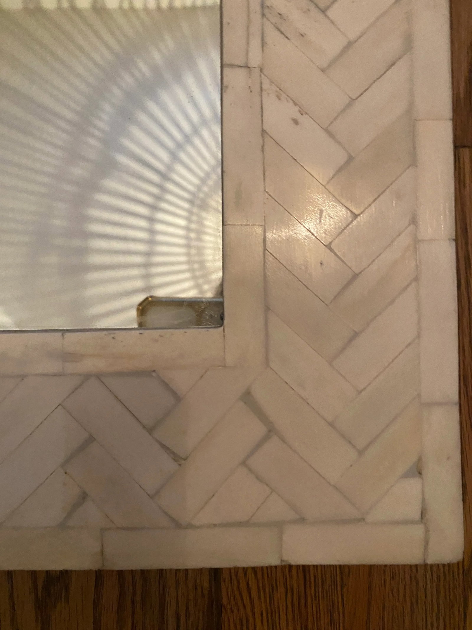 Contemporary West Elm Parsons Bone Inlay Wall Mirror - 8