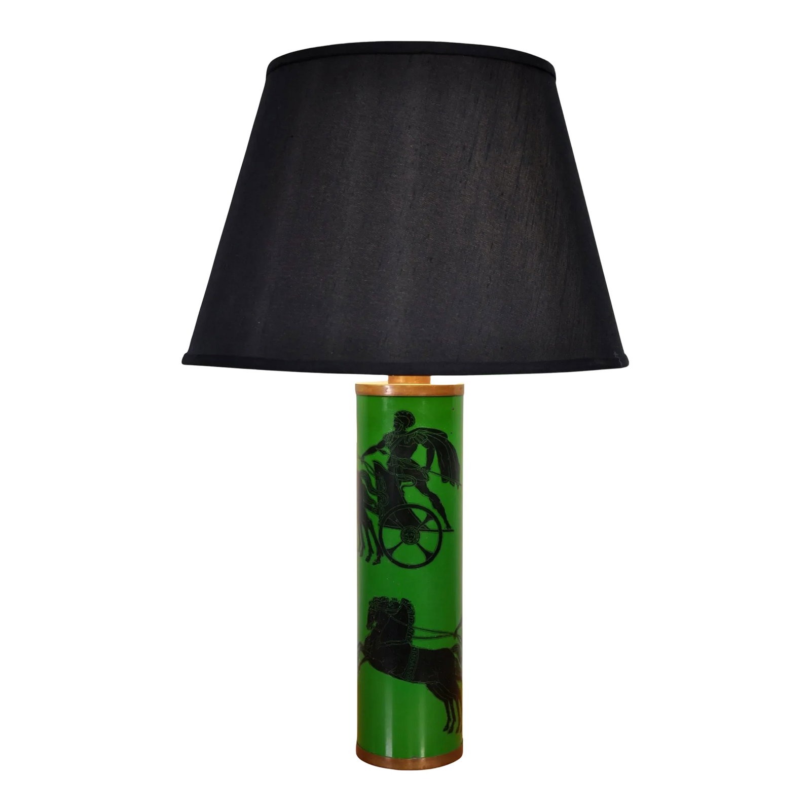 Vintage Green Roman Gladiator Chariot Race Table Lamp by Piero Fornasetti (1 of 9)