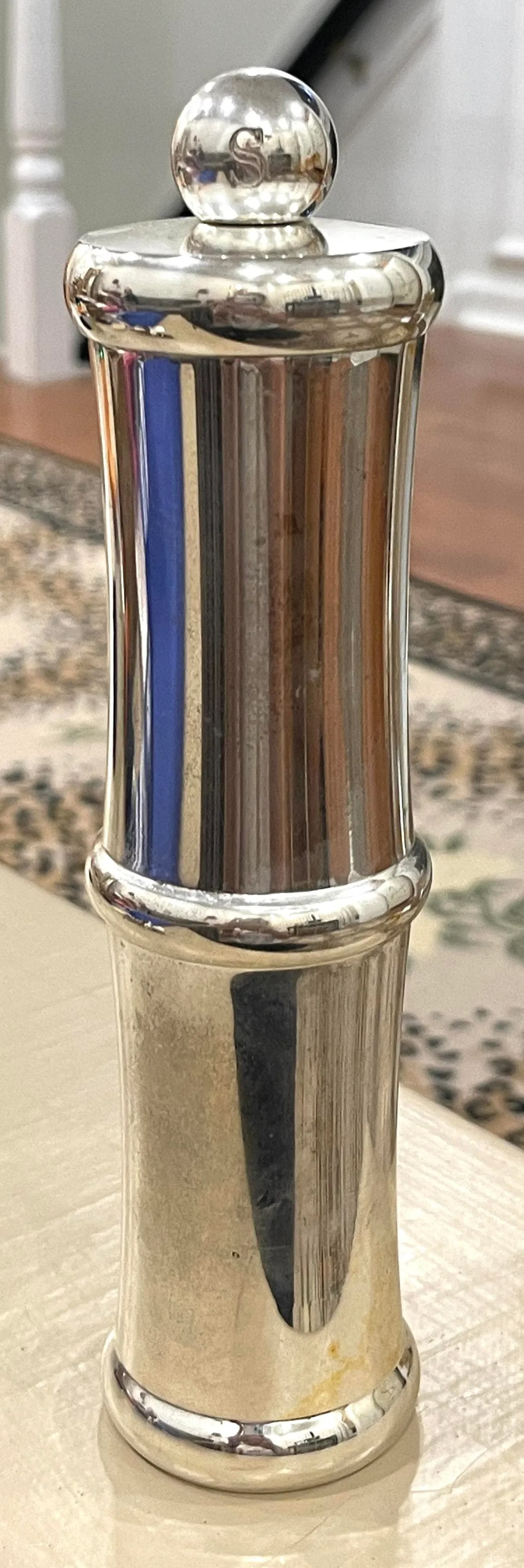 Vintage Gucci Silver Bamboo Salt Grinder - 2