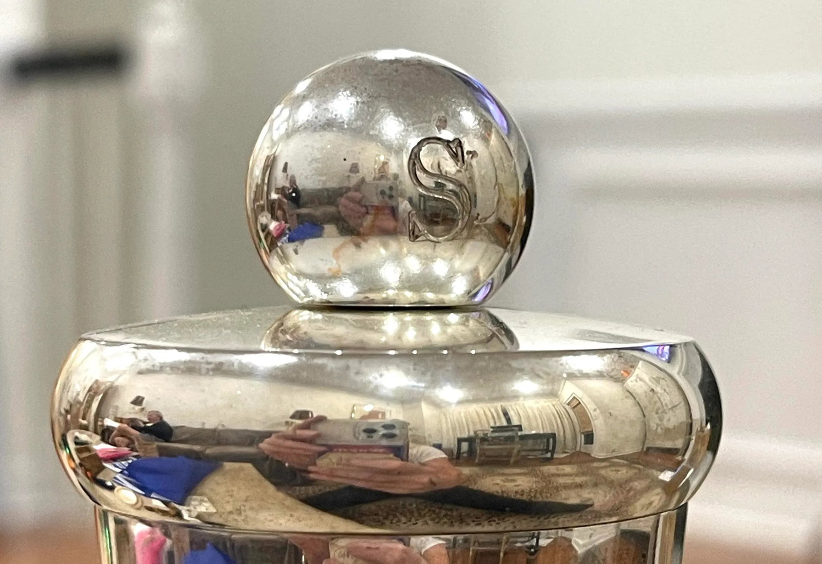 Vintage Gucci Silver Bamboo Salt Grinder - 4