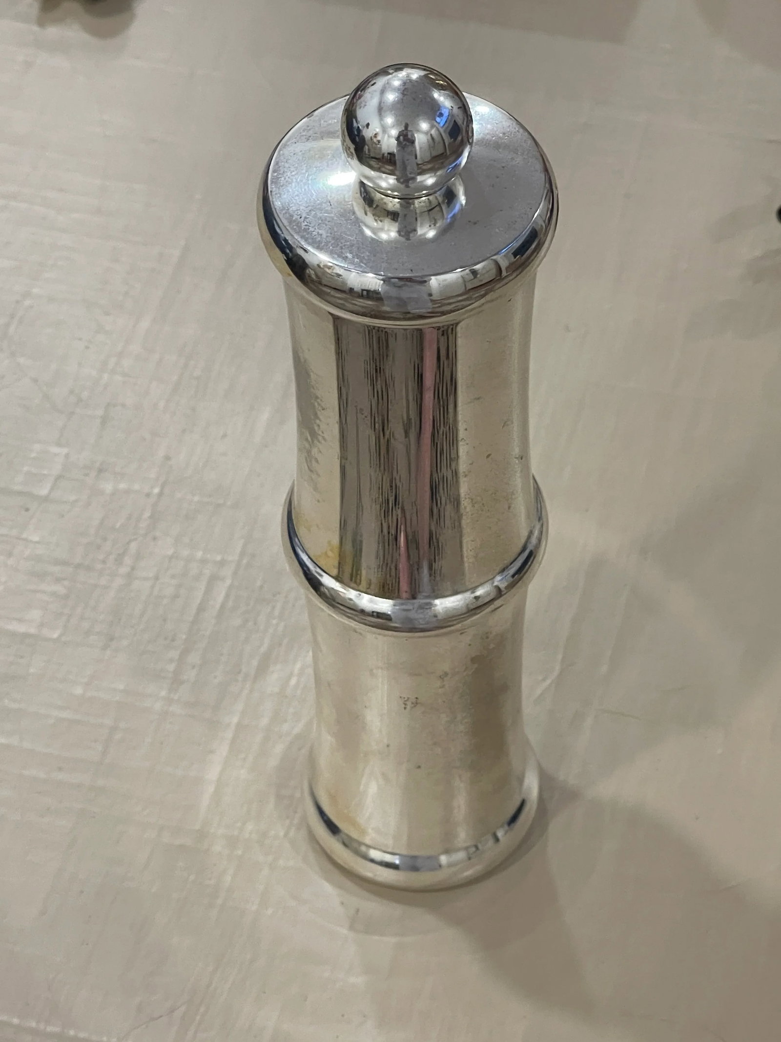 Vintage Gucci Silver Bamboo Salt Grinder - 5