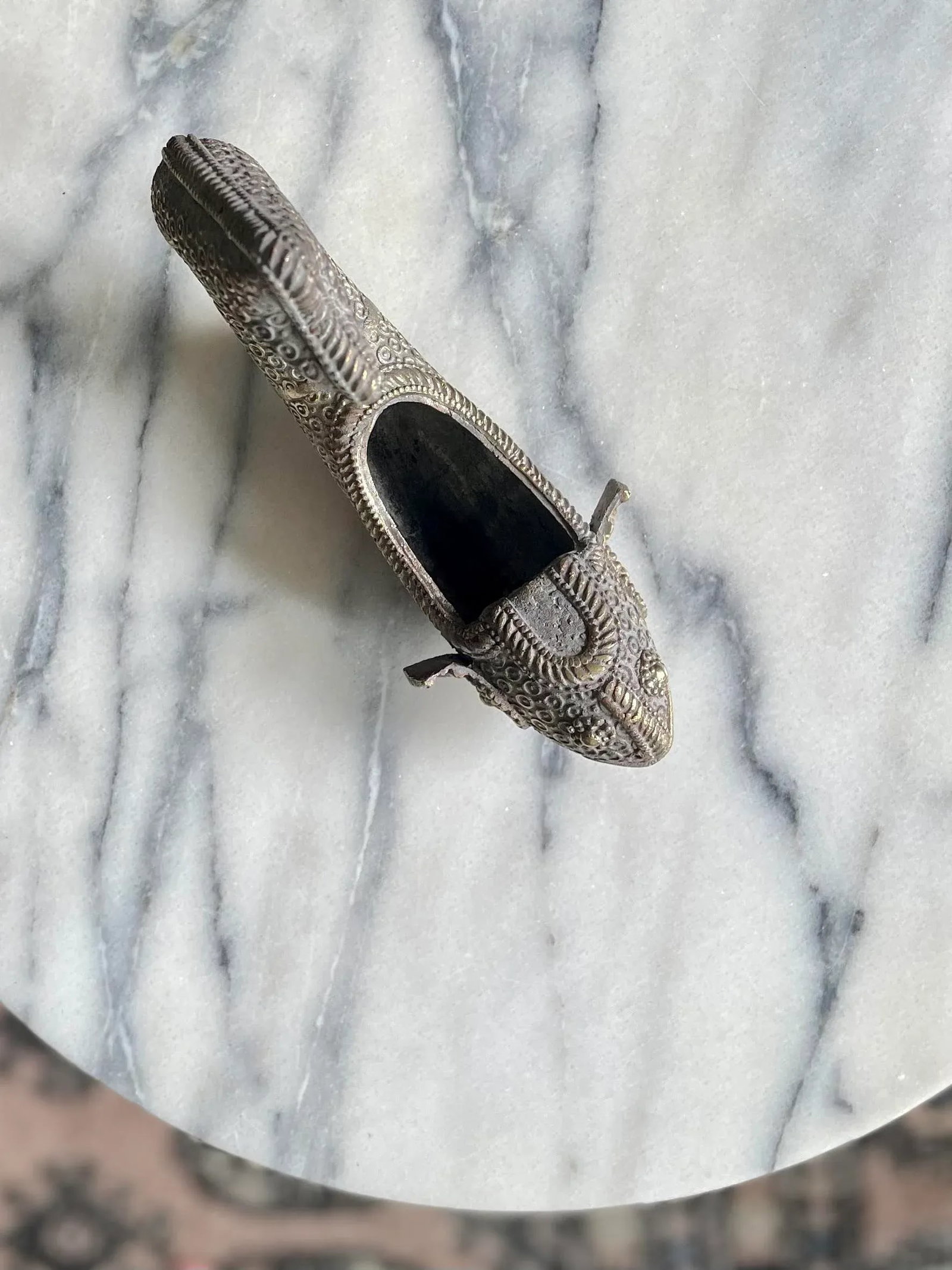 Antique Figural Koi Fish Censer | Hand-Forged Incense Vessel - 4