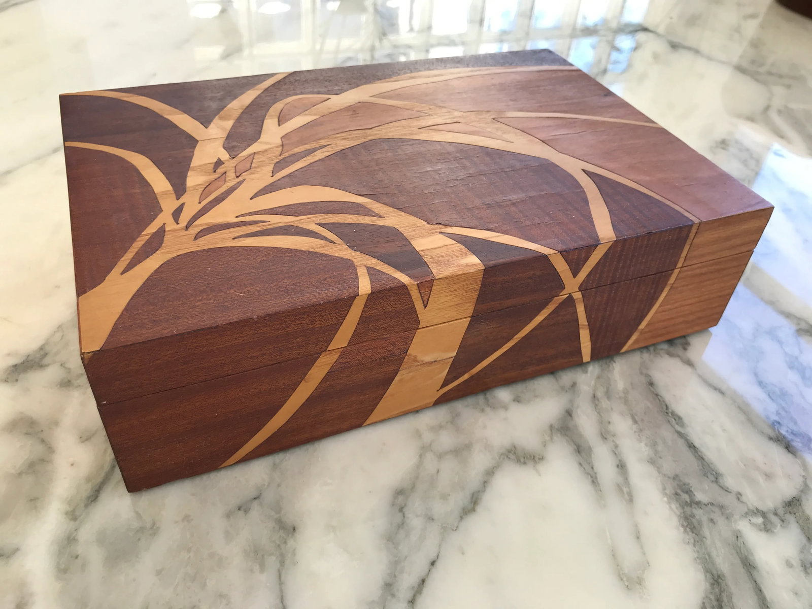 1930s Self-Taught Albert Rosenblatt Intarsia Wooden Box - 12