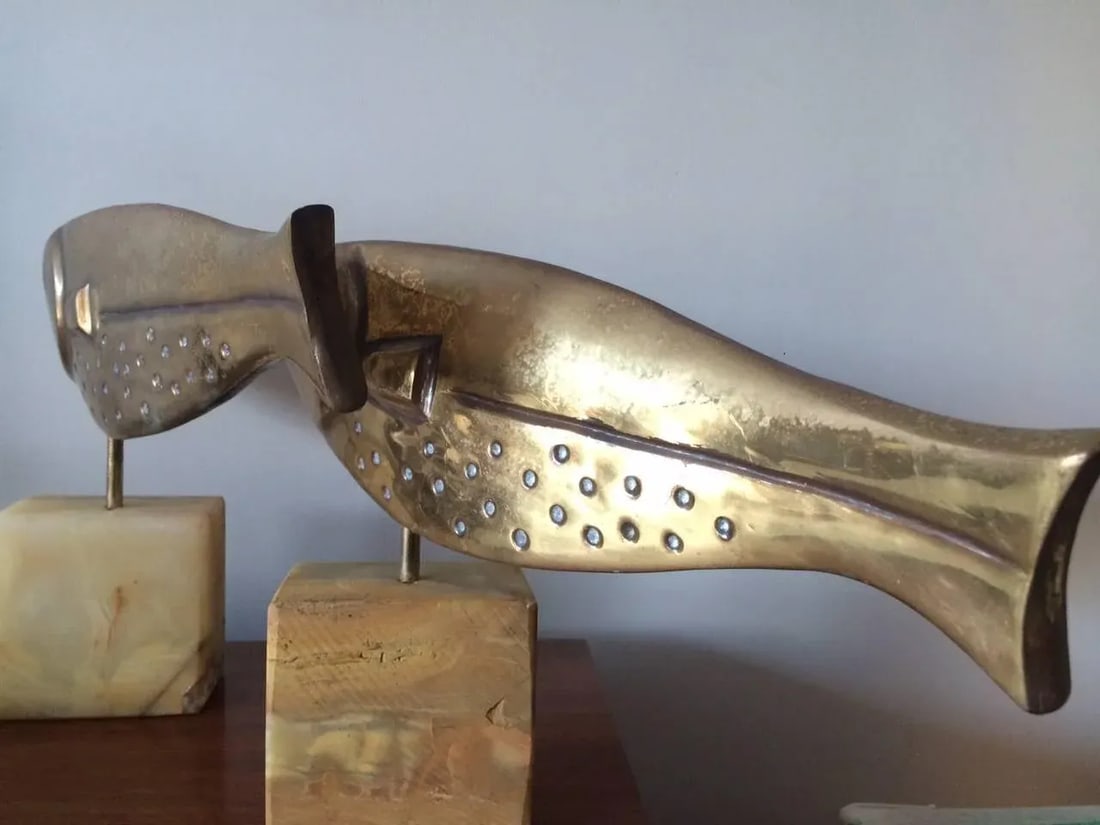 Brass Fish Sculptures by Curtis Jere - A Pair - 6