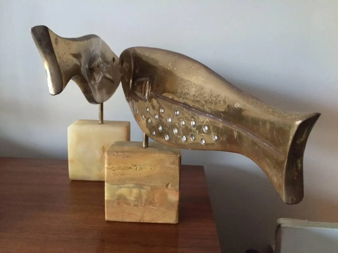 Brass Fish Sculptures by Curtis Jere - A Pair - 7