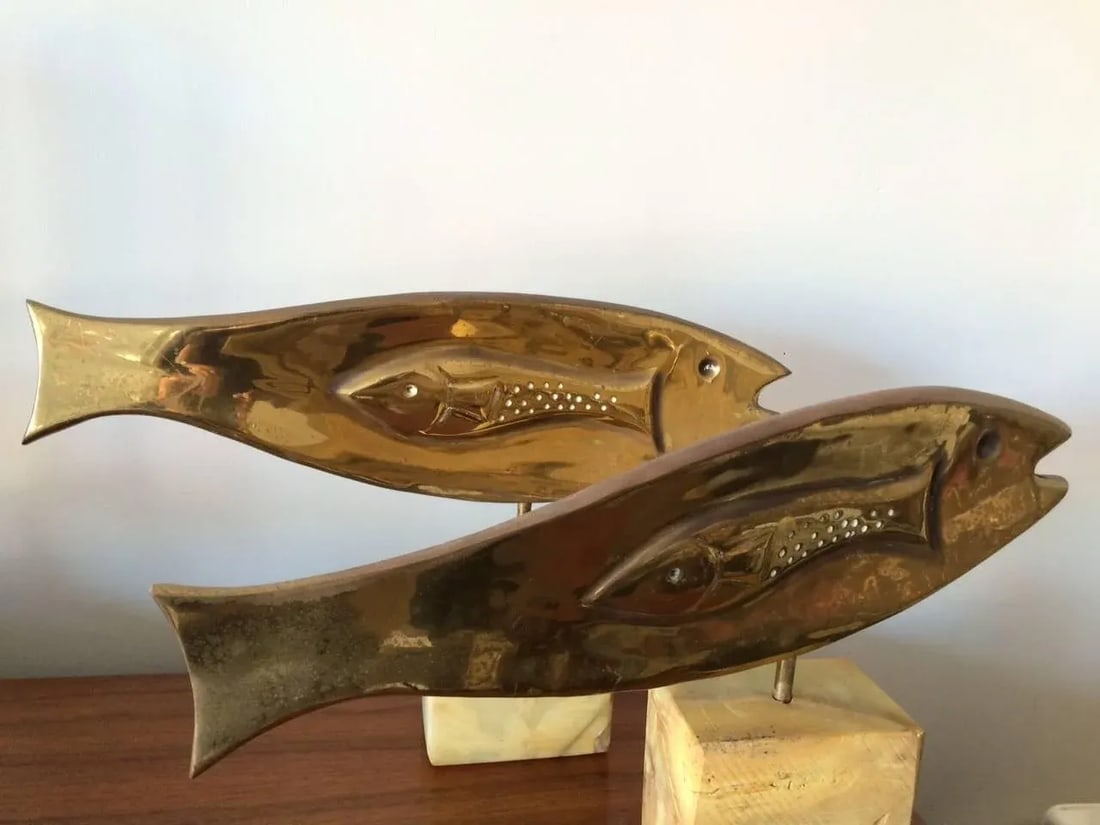 Brass Fish Sculptures by Curtis Jere - A Pair - 8