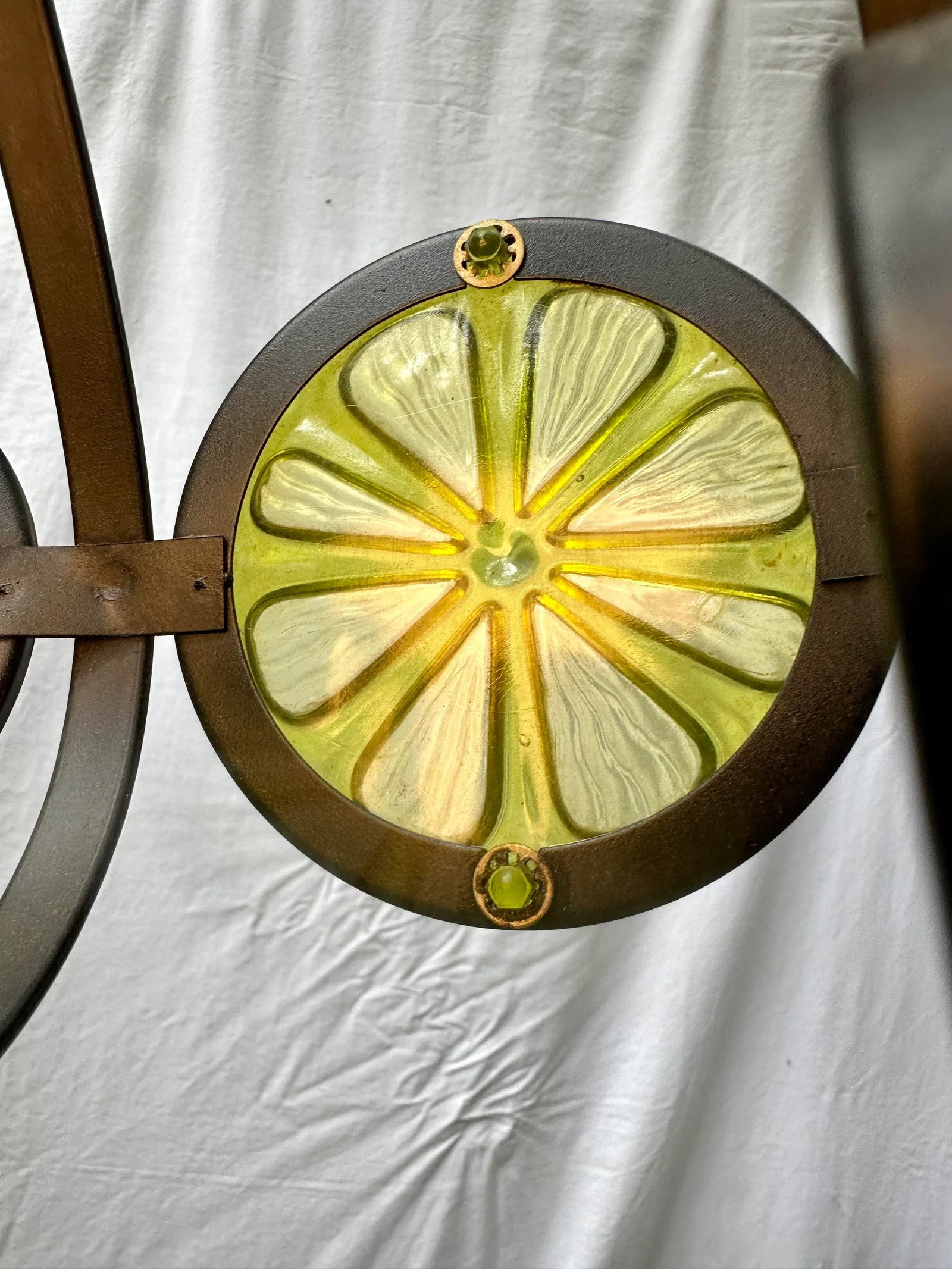 1970s Halo Lite-Trend Los Angeles Limes and Lemons Fruit Slices One Light Swag Pendant Fixture - 6