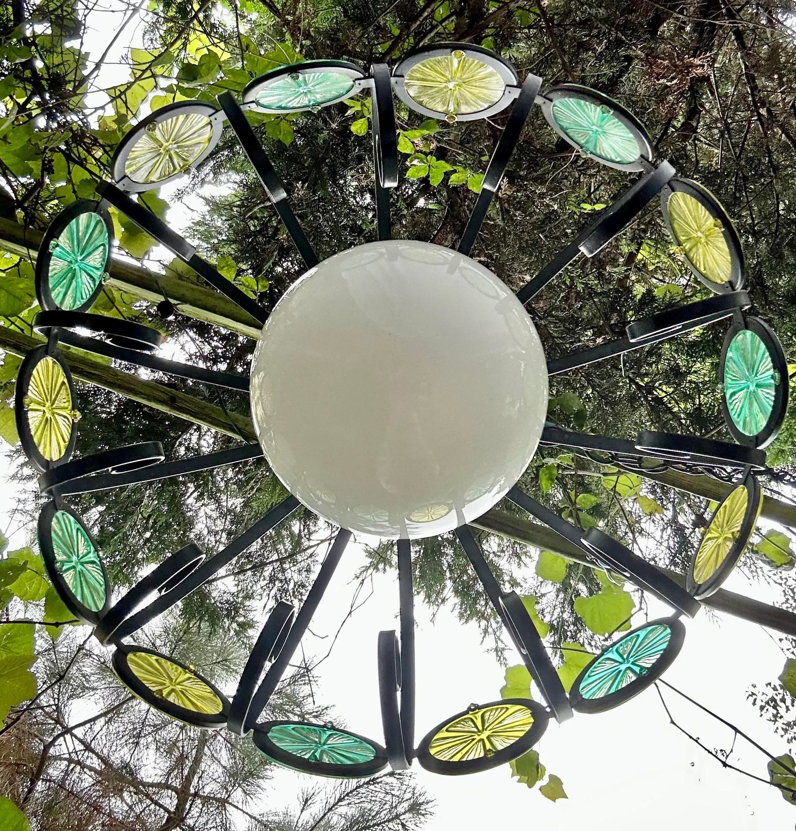 1970s Halo Lite-Trend Los Angeles Limes and Lemons Fruit Slices One Light Swag Pendant Fixture - 8