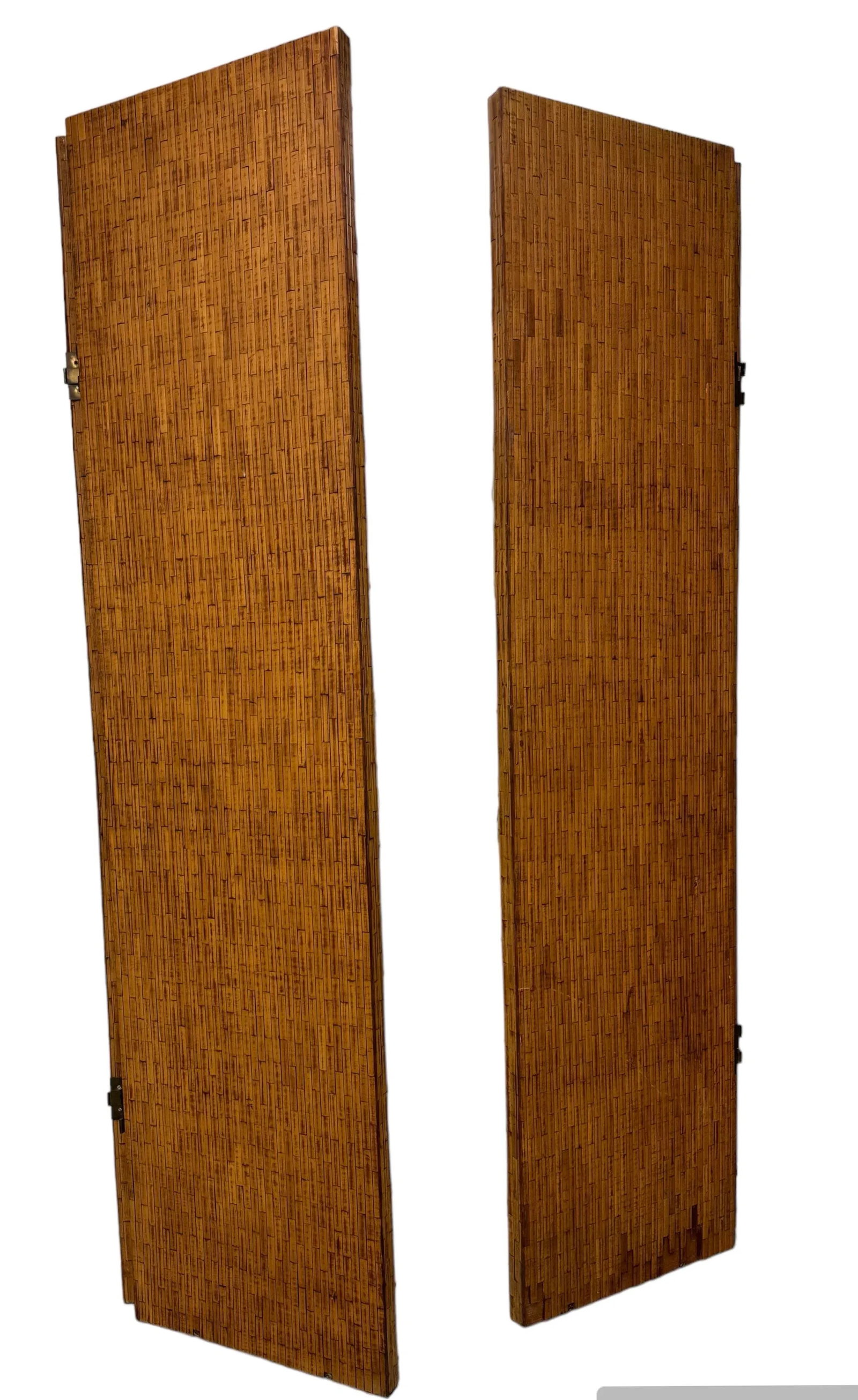 Vivai Del Sud Italian 1970's Split Reed Mirrored Screens - 10