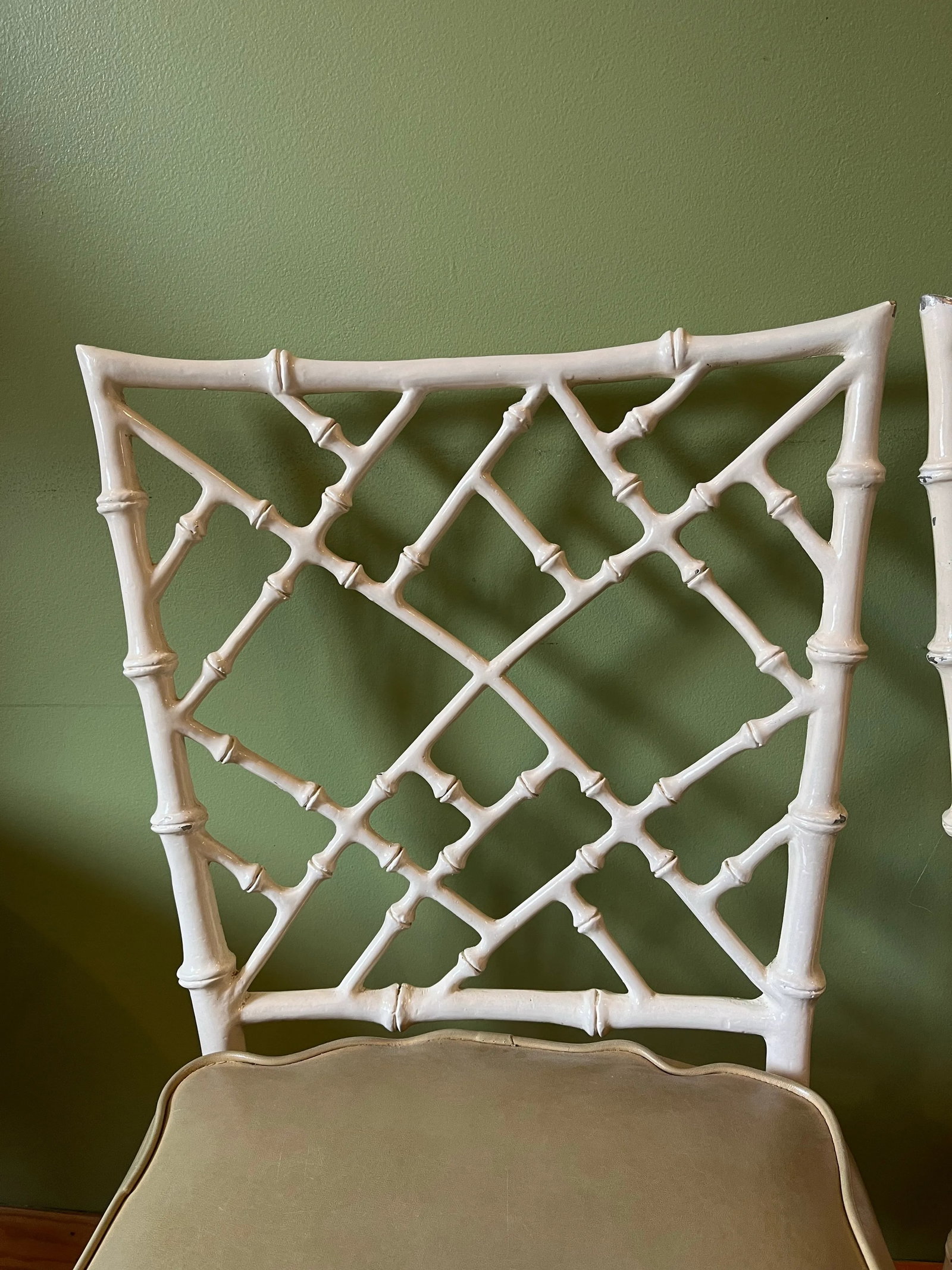 1960s Phyllis Morris for Kessler Wrought Iron Faux Bamboo Dining Chairs - Set of 4 - 11