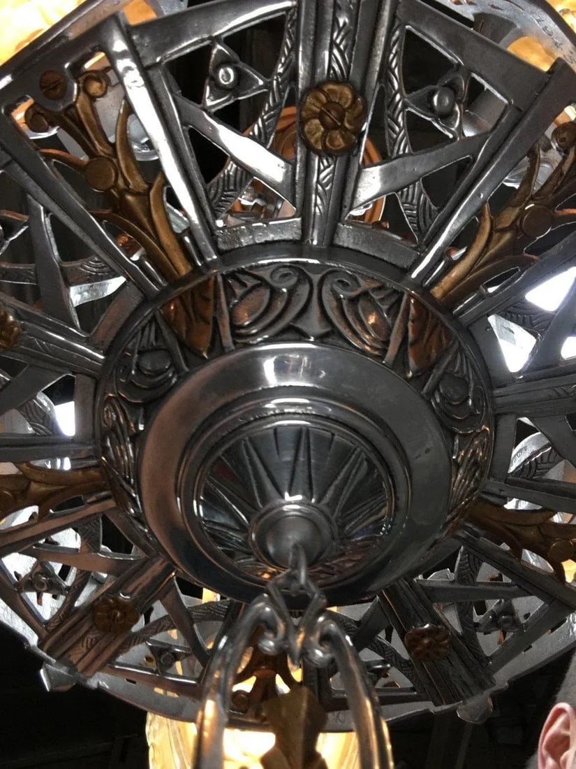 1930s Art Deco Chandelier by Lincoln Manufacturing - 4