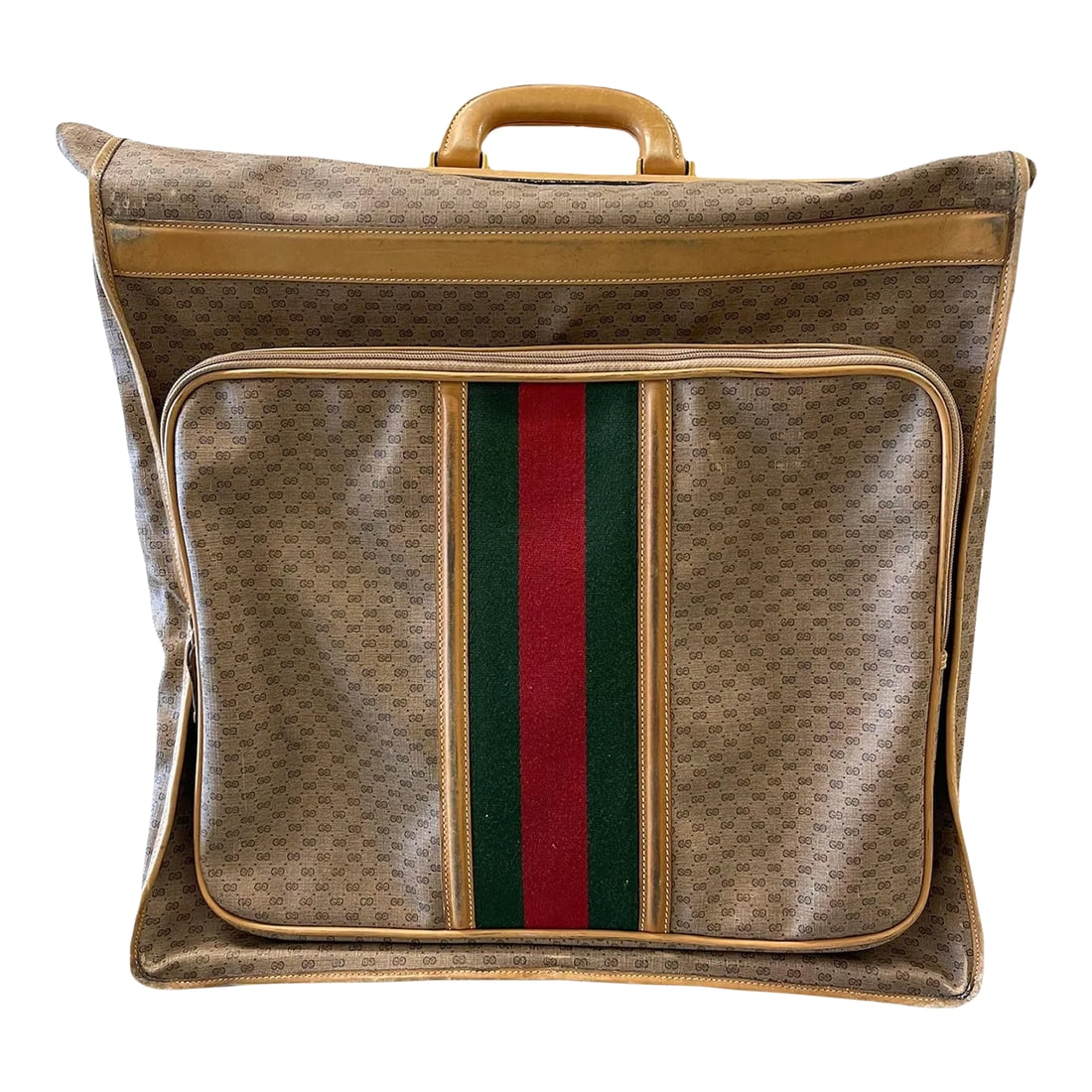Gucci Vintage Folding Garment Bag W" Keys, Hangers Impeccable Interior