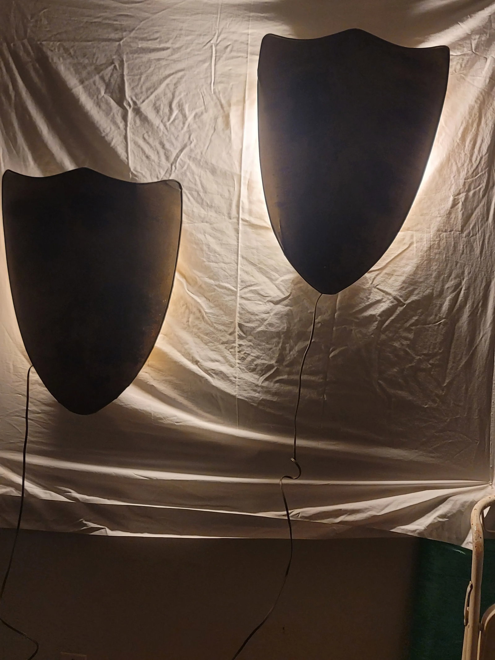 Pair of Antique Shield Wall Sconces - 10