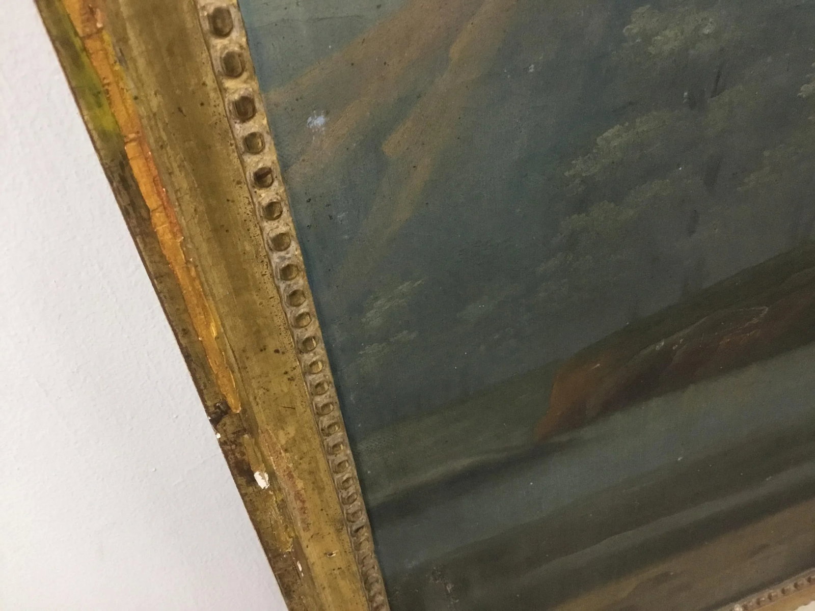 18th Century French Trumeau Mirror With "Amour Conjugal" Painting - 6
