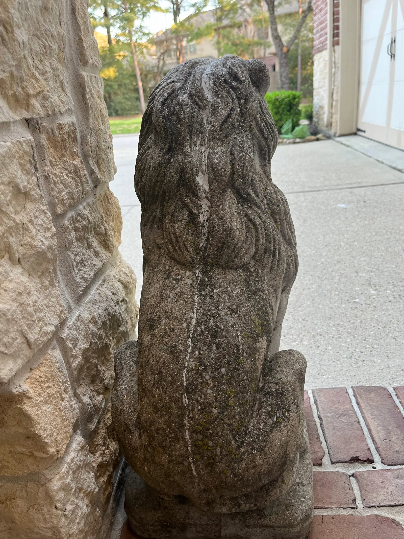 Vintage Cast Stone Lion Statues - Set of 2 - 4