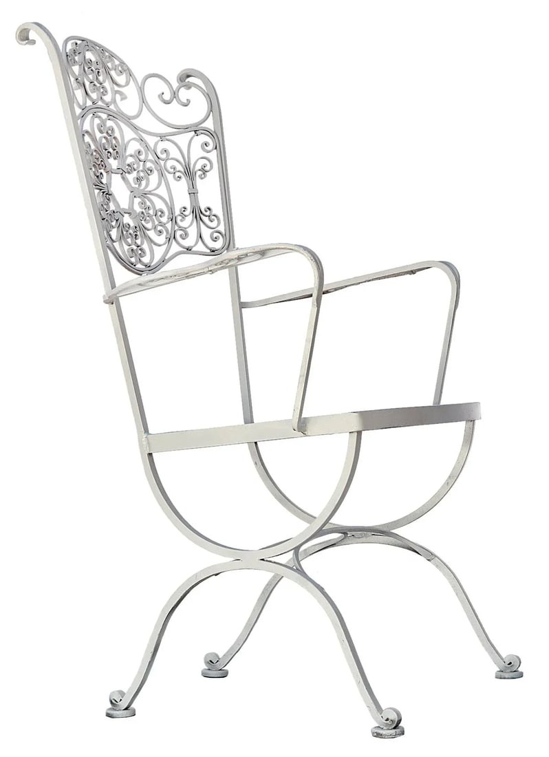 Vintage Woodard Andalusian Iron Patio Chair - 2