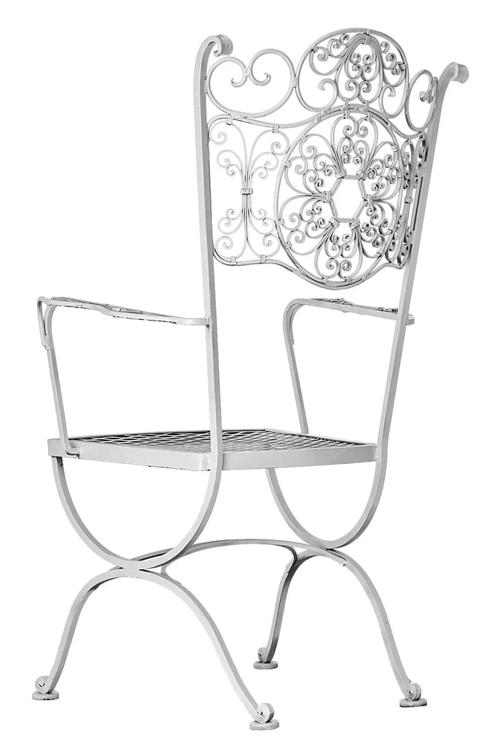 Vintage Woodard Andalusian Iron Patio Chair - 4