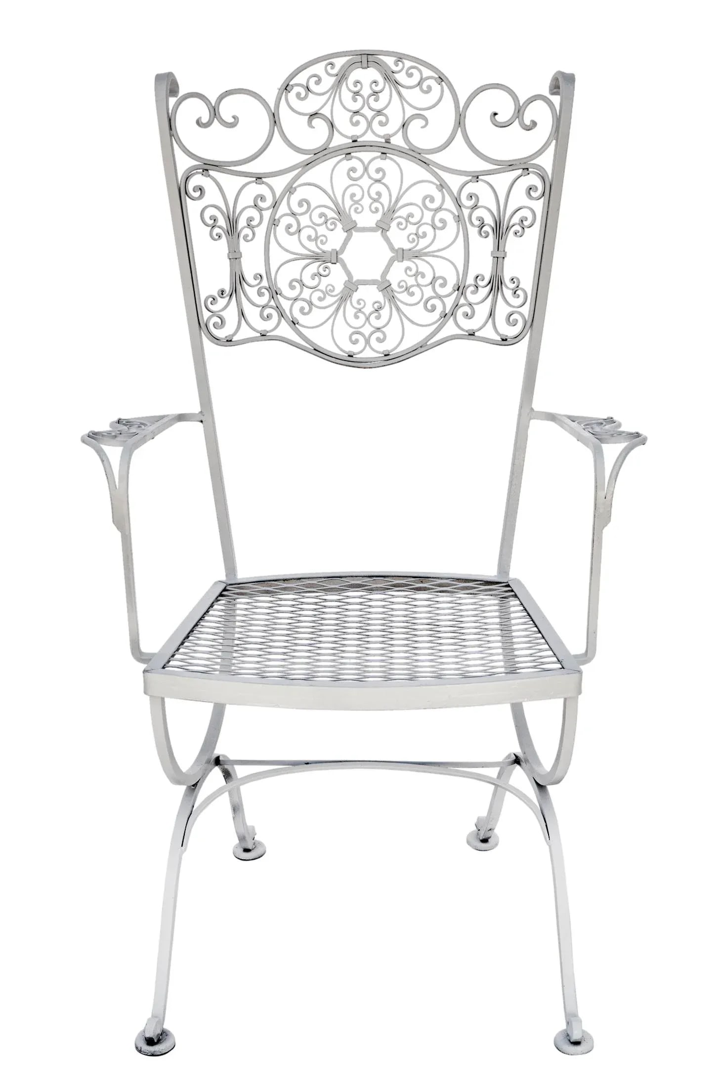 Vintage Woodard Andalusian Iron Patio Chair - 5