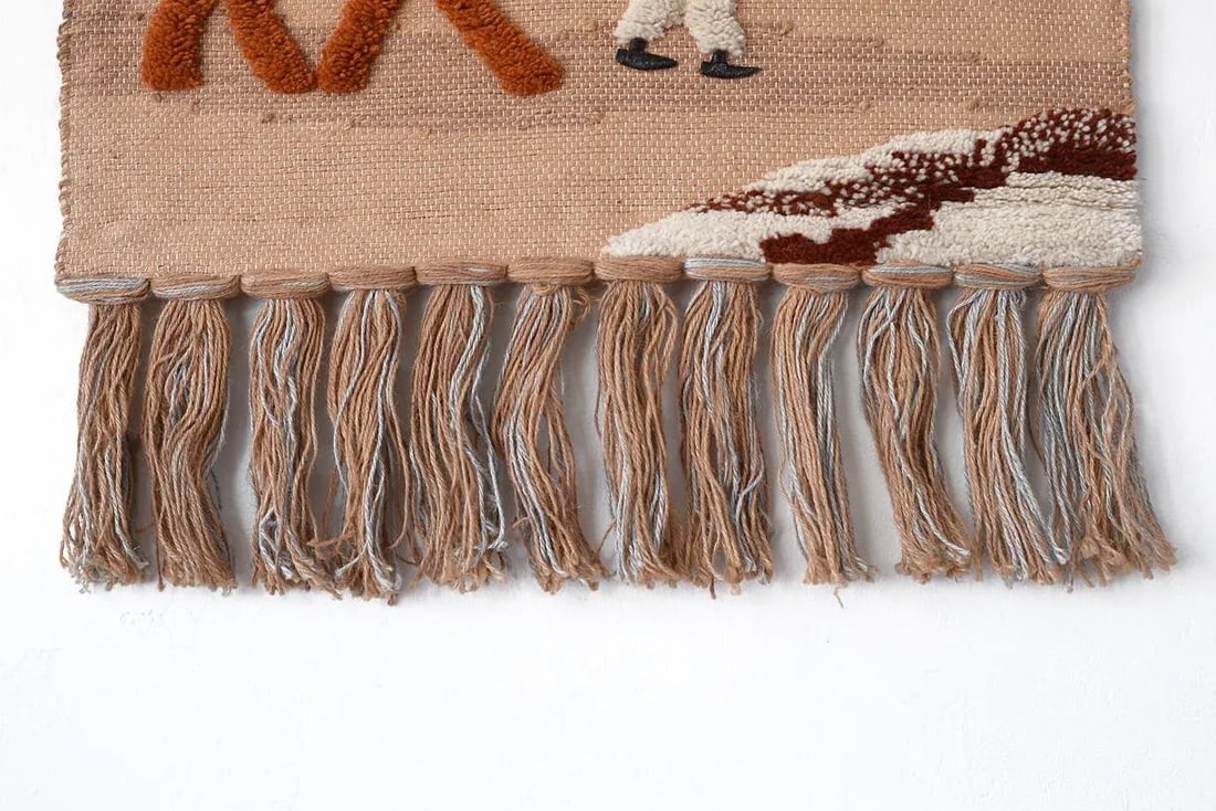 1970s Vintage Habitat Terence Conran Desert Scene Macrame Wall Hanging - 3