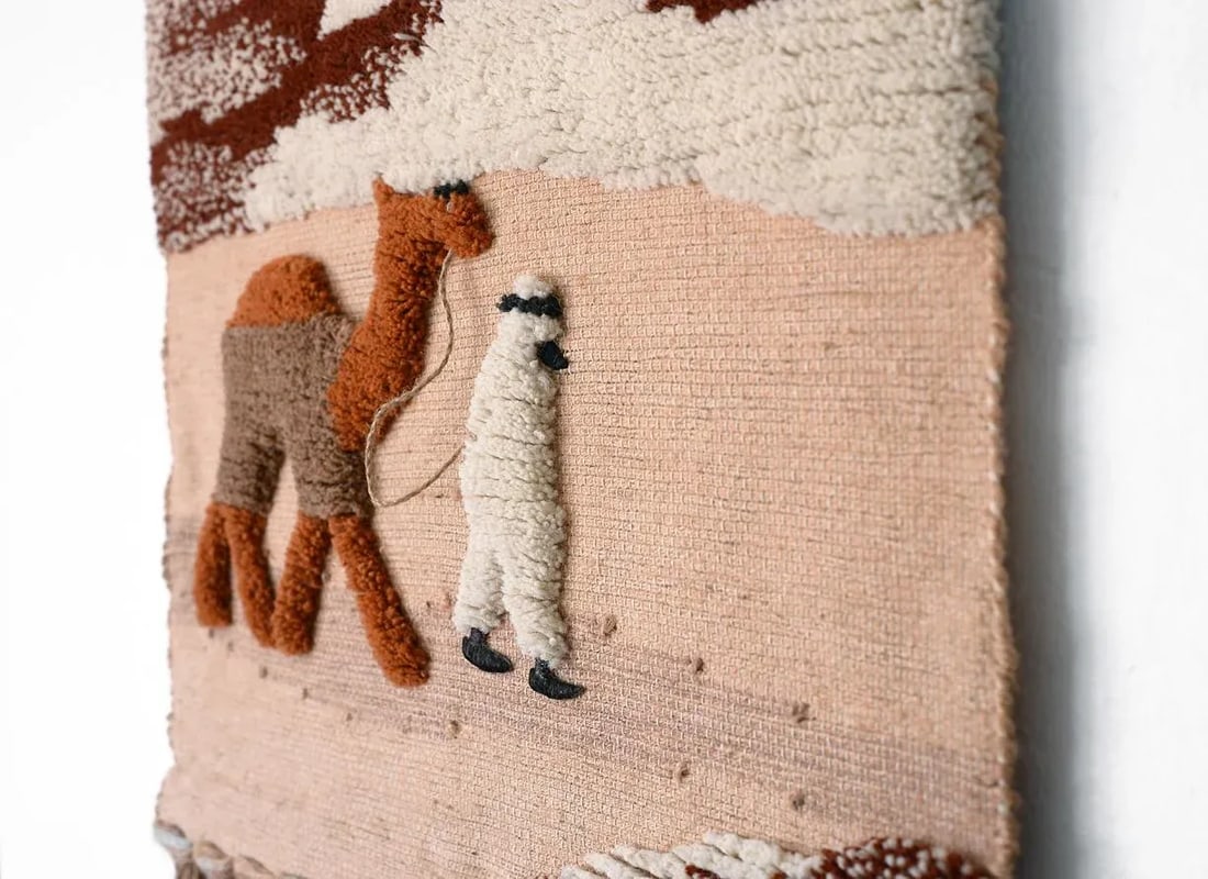 1970s Vintage Habitat Terence Conran Desert Scene Macrame Wall Hanging - 6